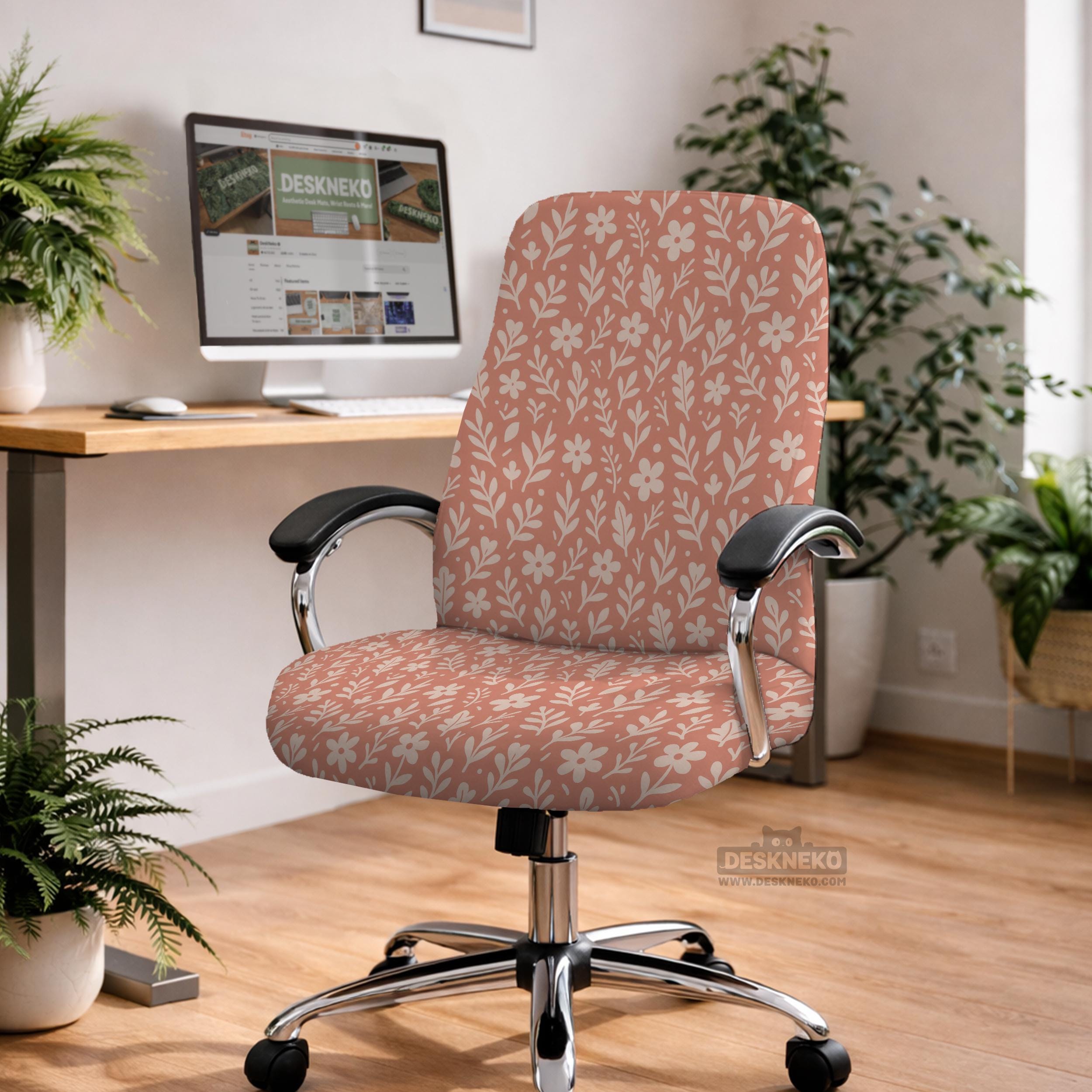 Pink Botanical Chair Cover image 4