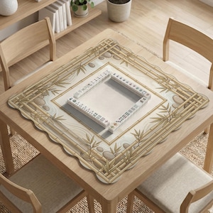 Mahjongmatta, Zen bambu bordsmatta, Botanisk spelmatta, Neutral amerikansk Mahjongmatta, Fyrkantig brädspelsmatta, Naturgåva