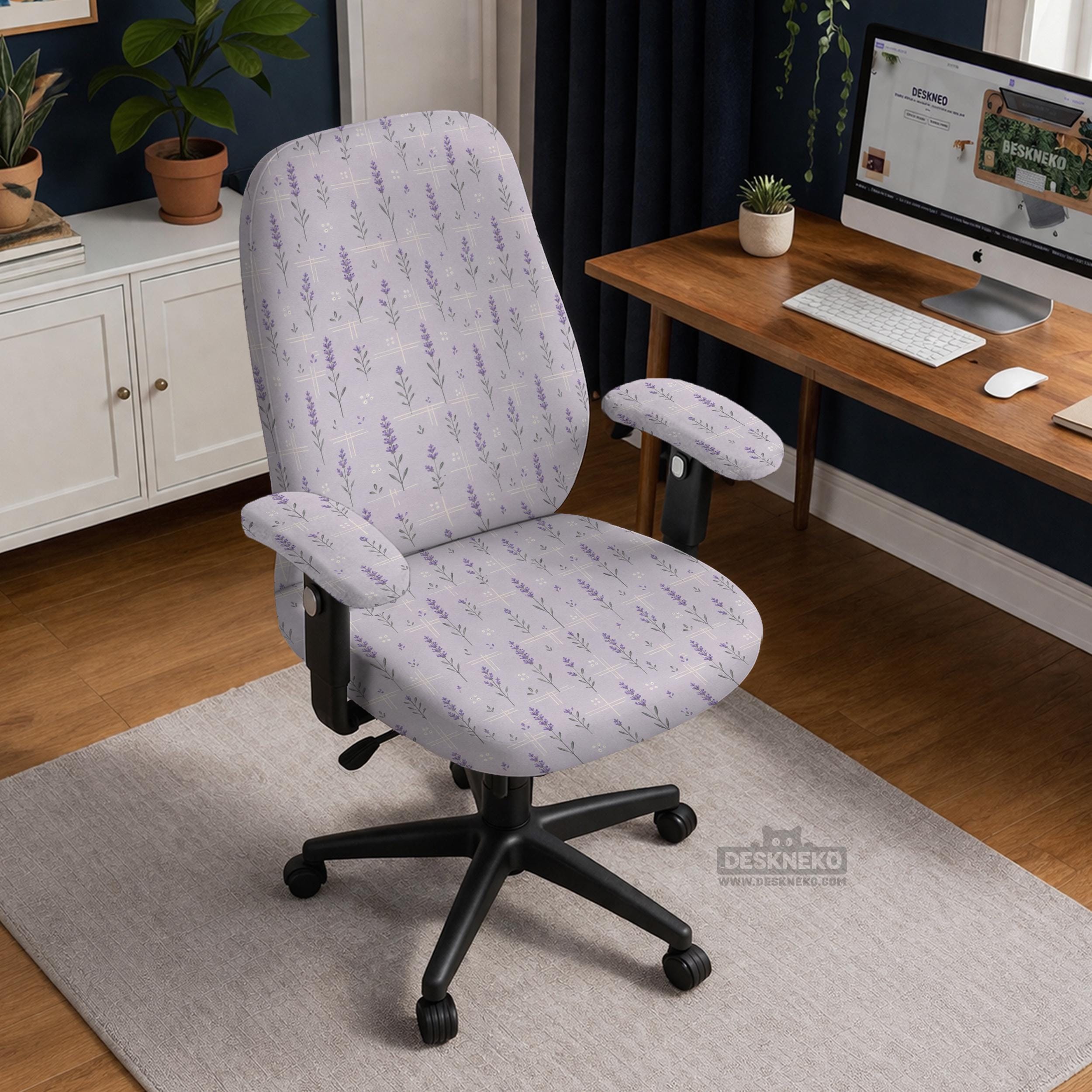Lavender Floral Chair Cover image 2