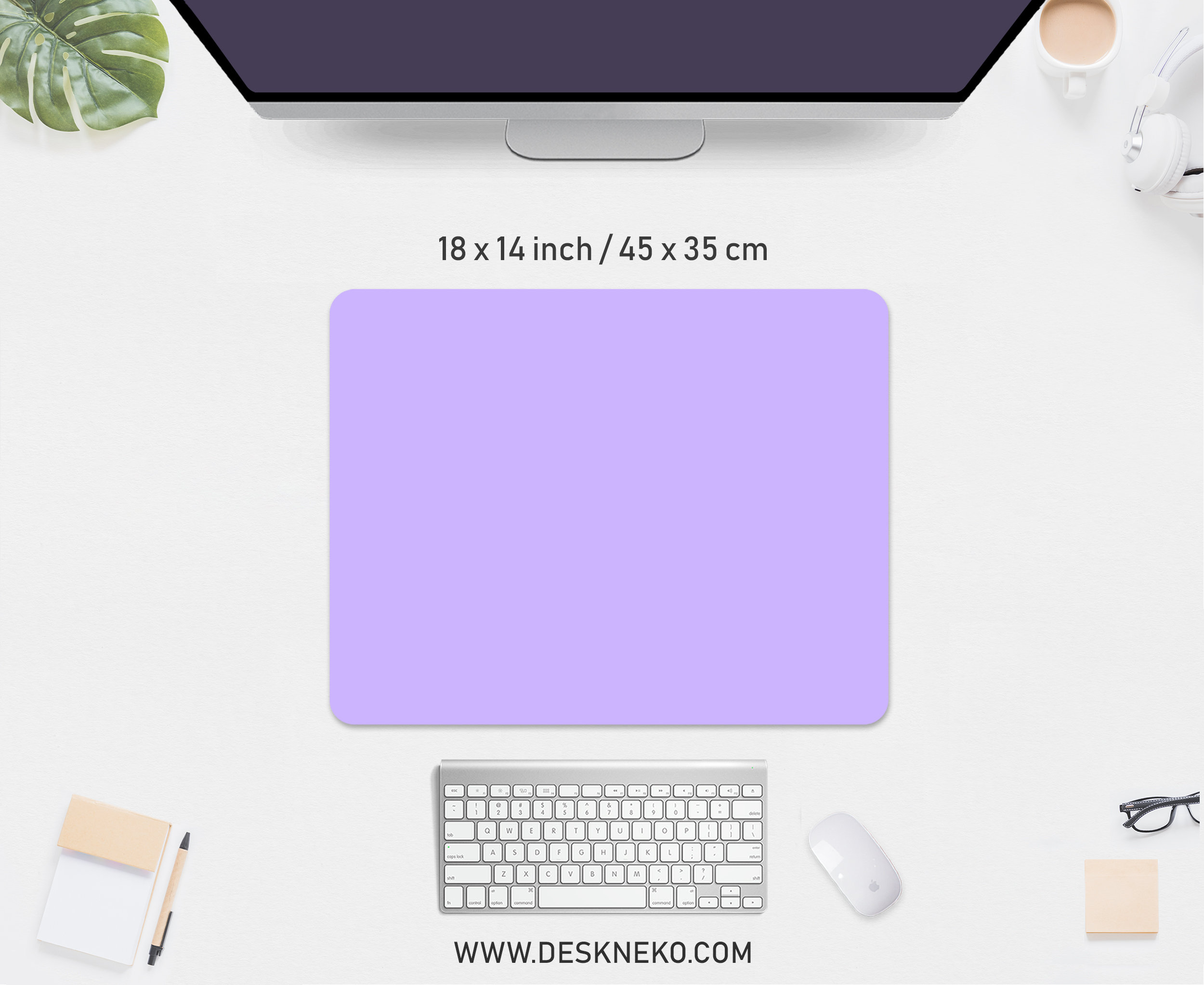 Custom Color Mousepad Violet, Pastel Purple Desk Mat, Xl Gaming Deskmat ...