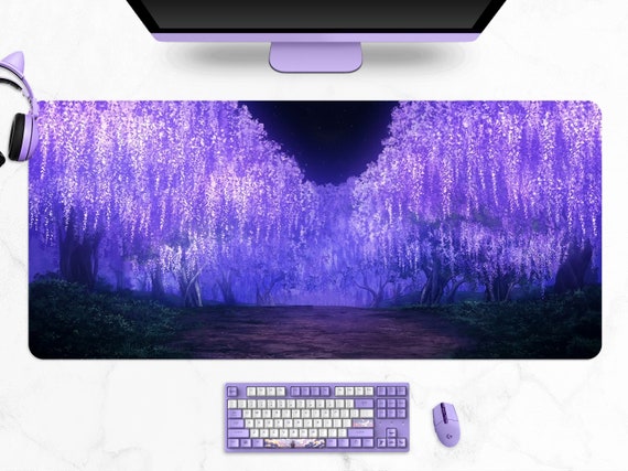 Tappetino Mouse XXL Fiori 80x30 Cm – Base Antiscivolo In Gomma E Poliestere, Per Gaming E Ufficio, Resistente All’Acqua
