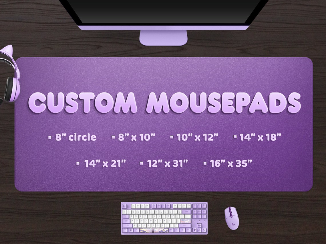 Custom Desk Mat in 6 Sizes Create Your Own Personalized Etsy