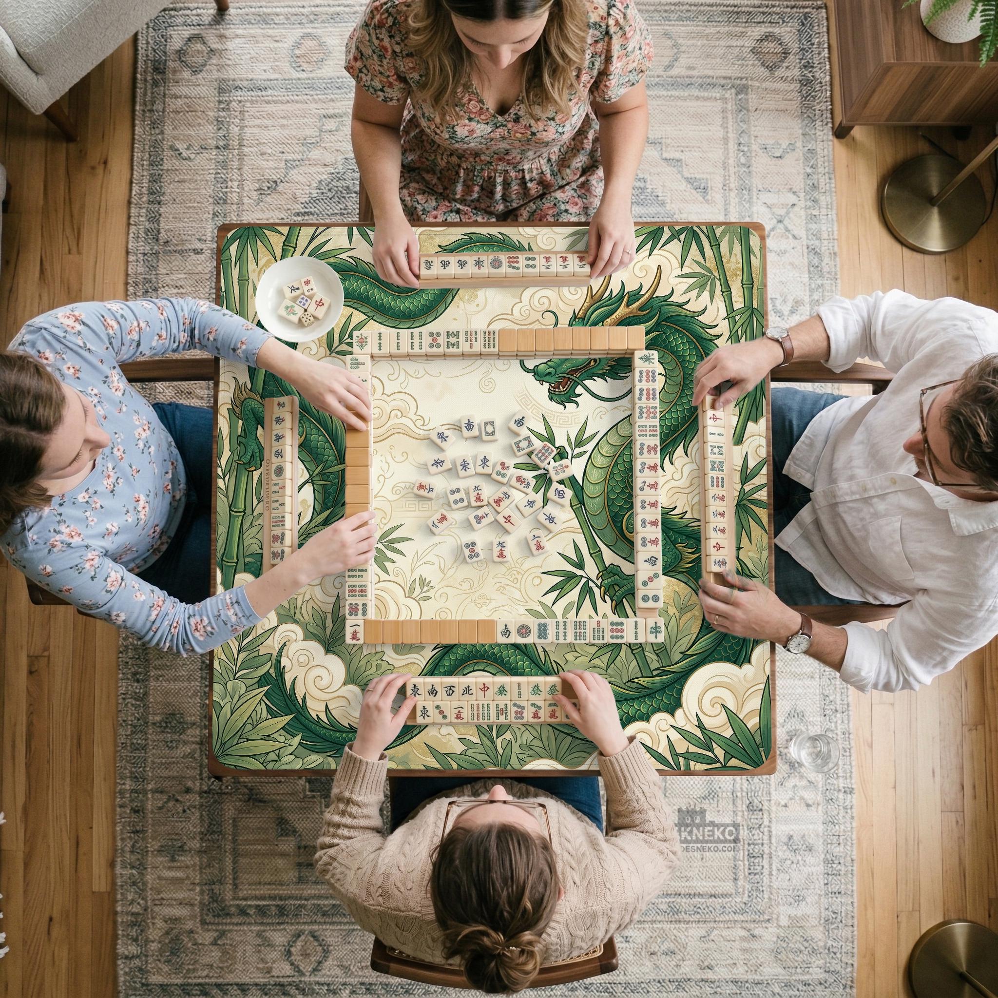 Green Dragon Mahjong Mat image 3