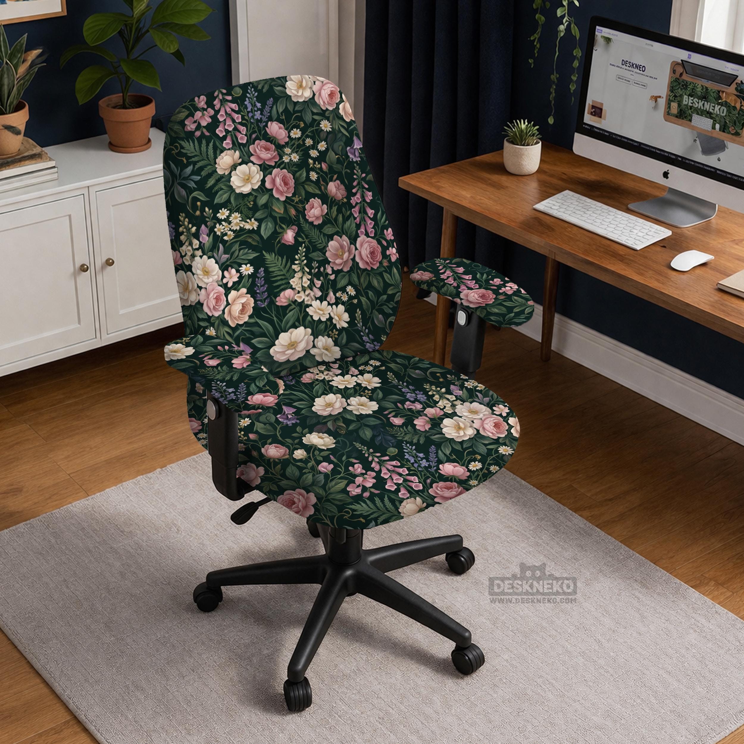 Dark Botanical Chair Cover image 3