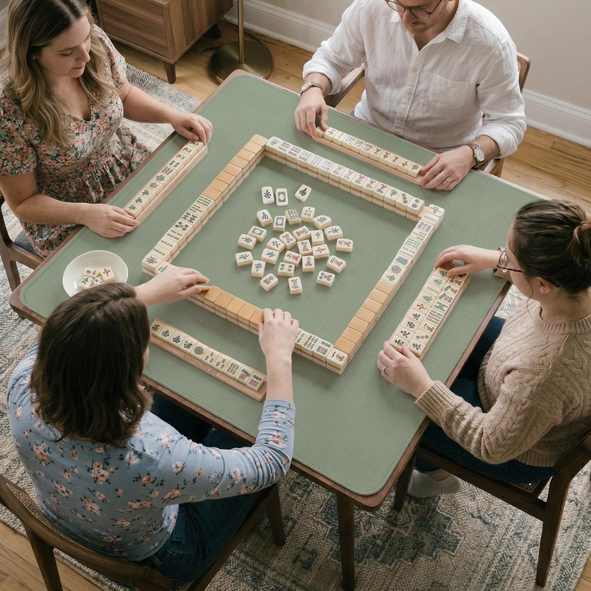 Sage Scalloped Mahjong Mat image 4