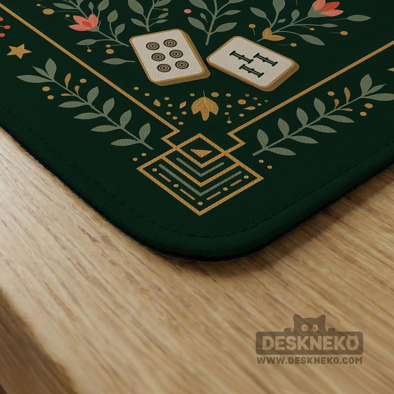 Dark Botanical Mahjong Table Mat With Rules, Floral Moth Game Mat, Beginner Friendly American Mahjongg Gift for Mahjong Host image 16