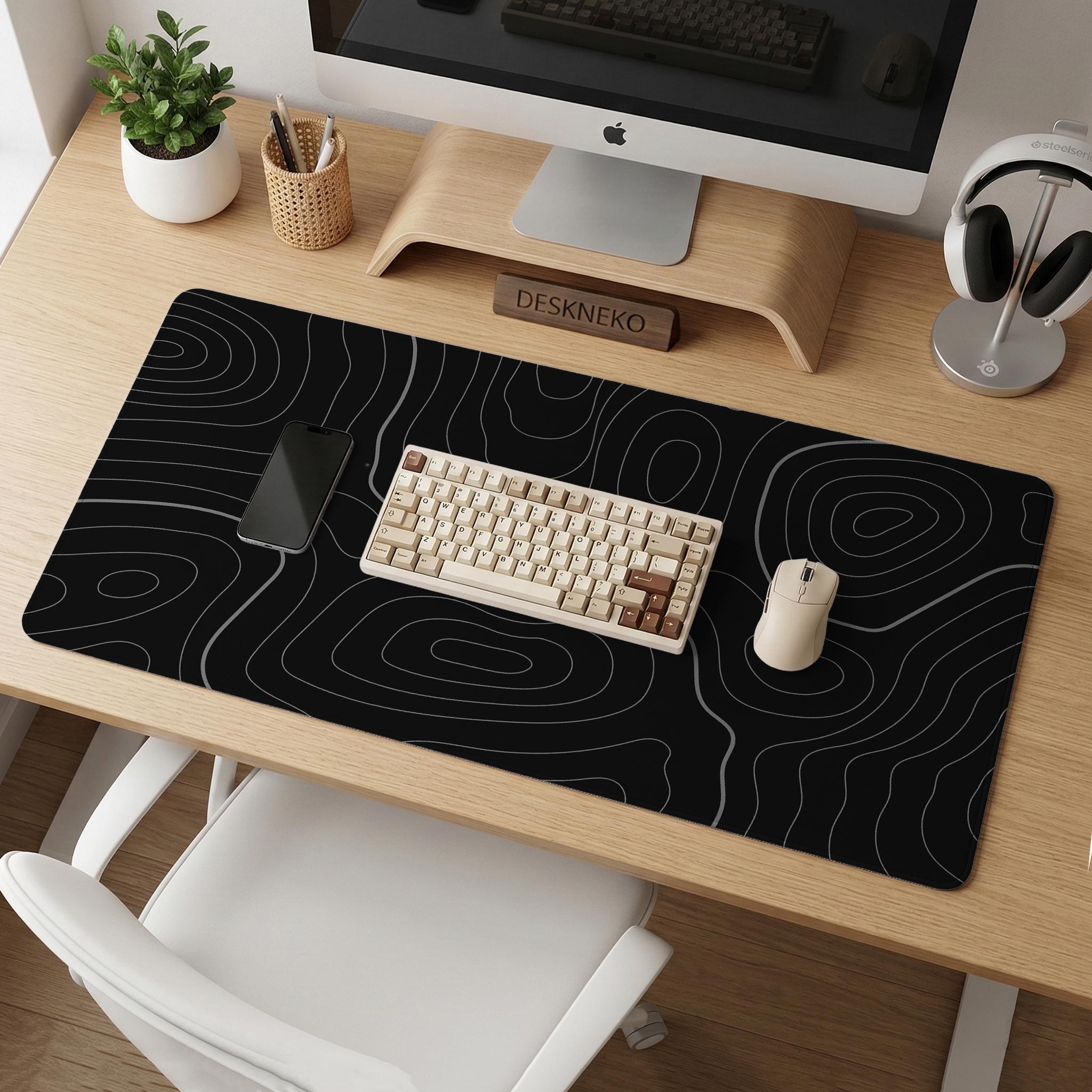 Black Topo Desk Mat image 3