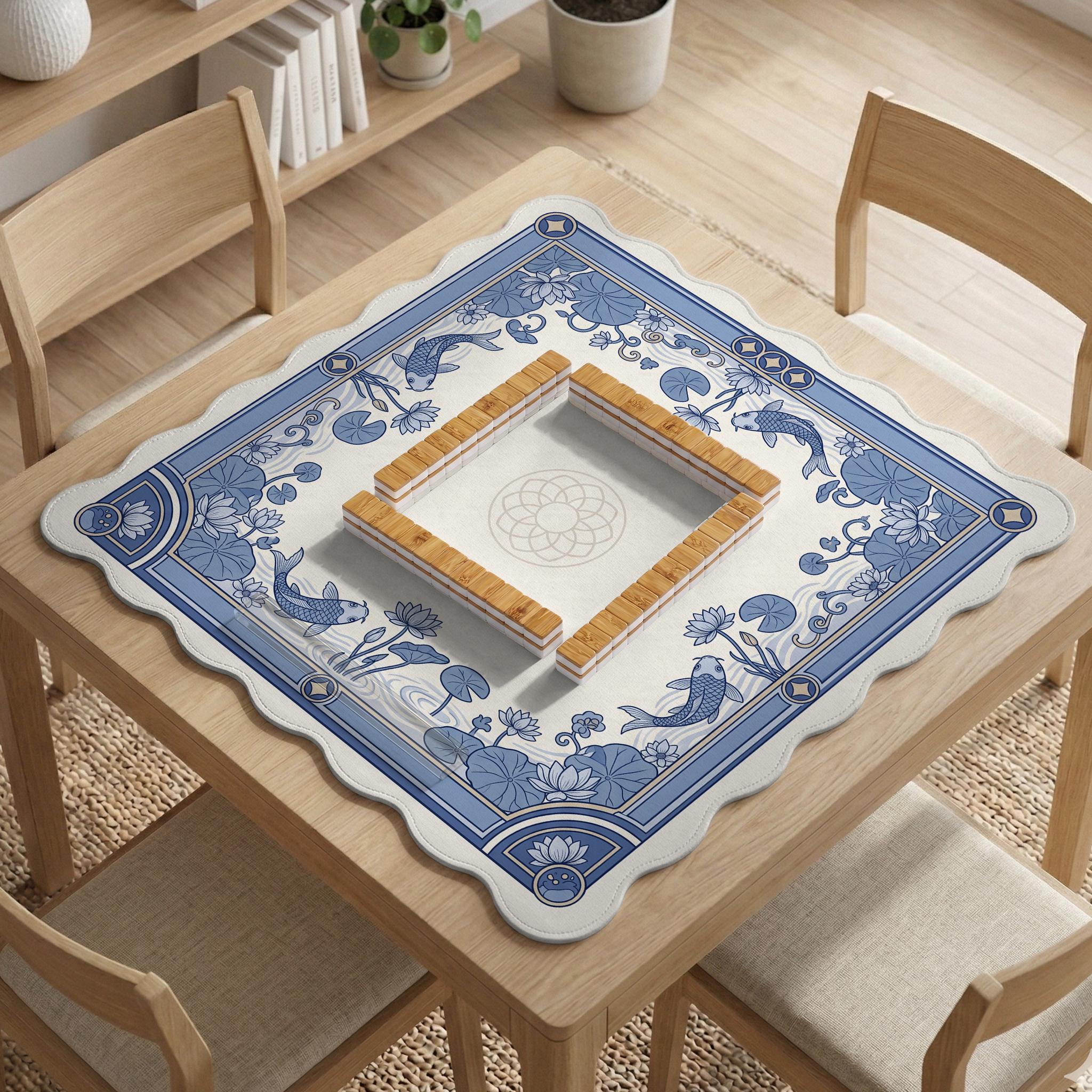 Koi Lotus Mahjong Mat image 2