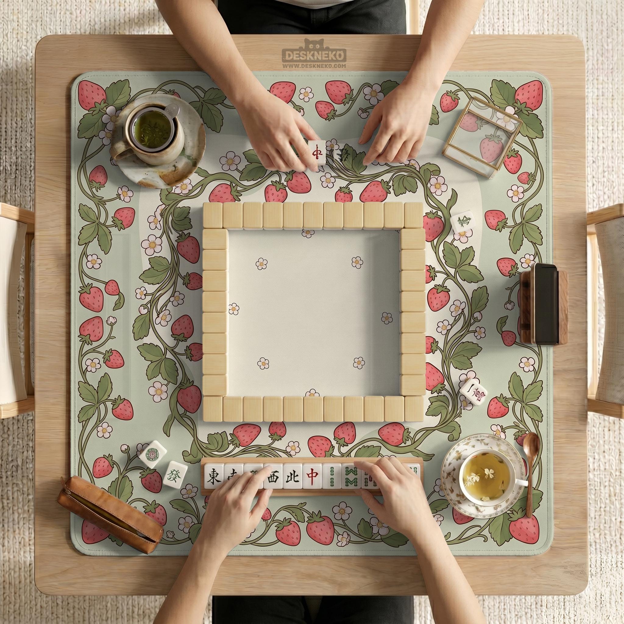 Strawberry Floral Mahjong Mat image 2