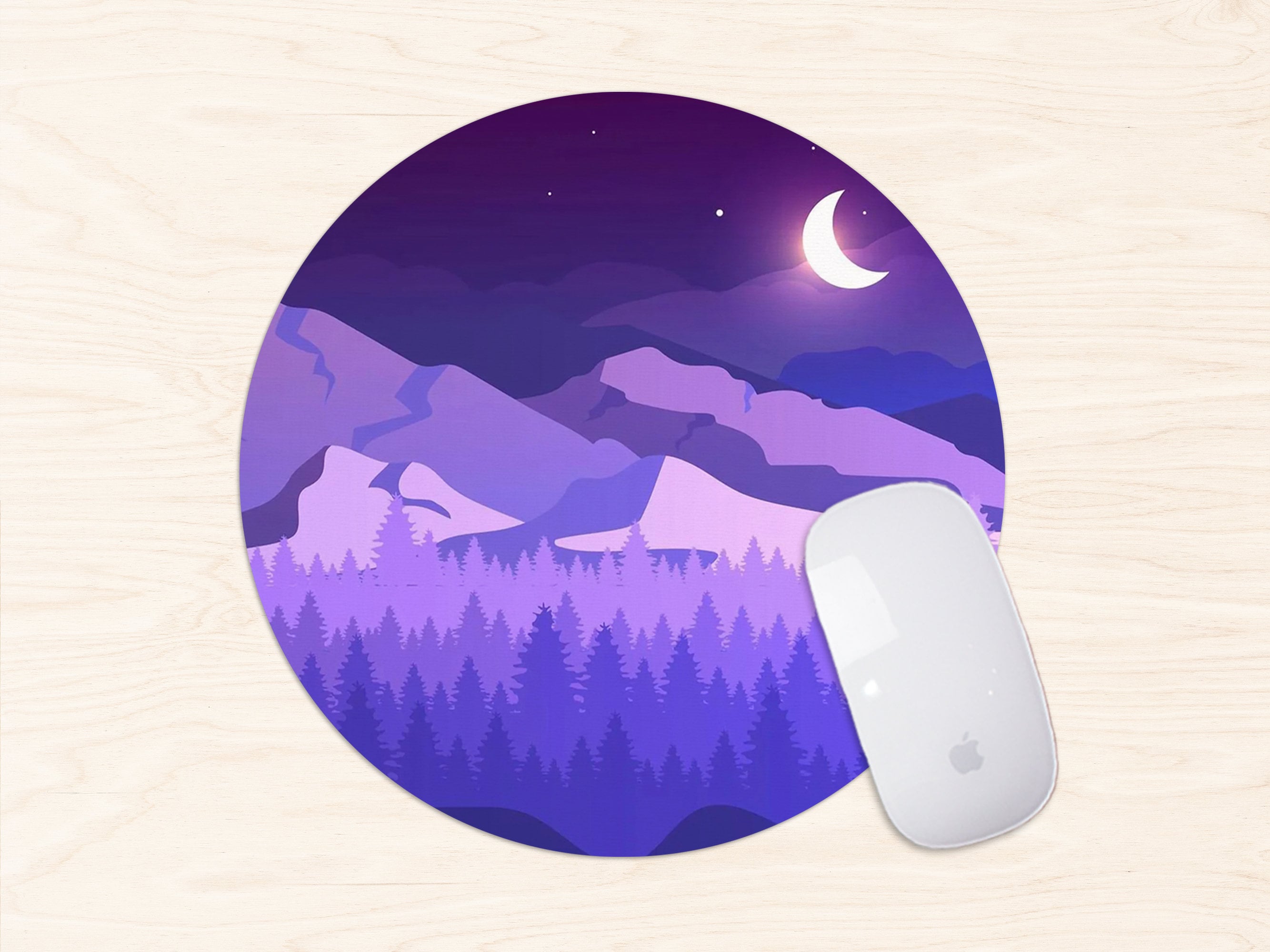 Purple Mountains Desk Mat, Nature Mousepad XL, Extra Large Purple ...