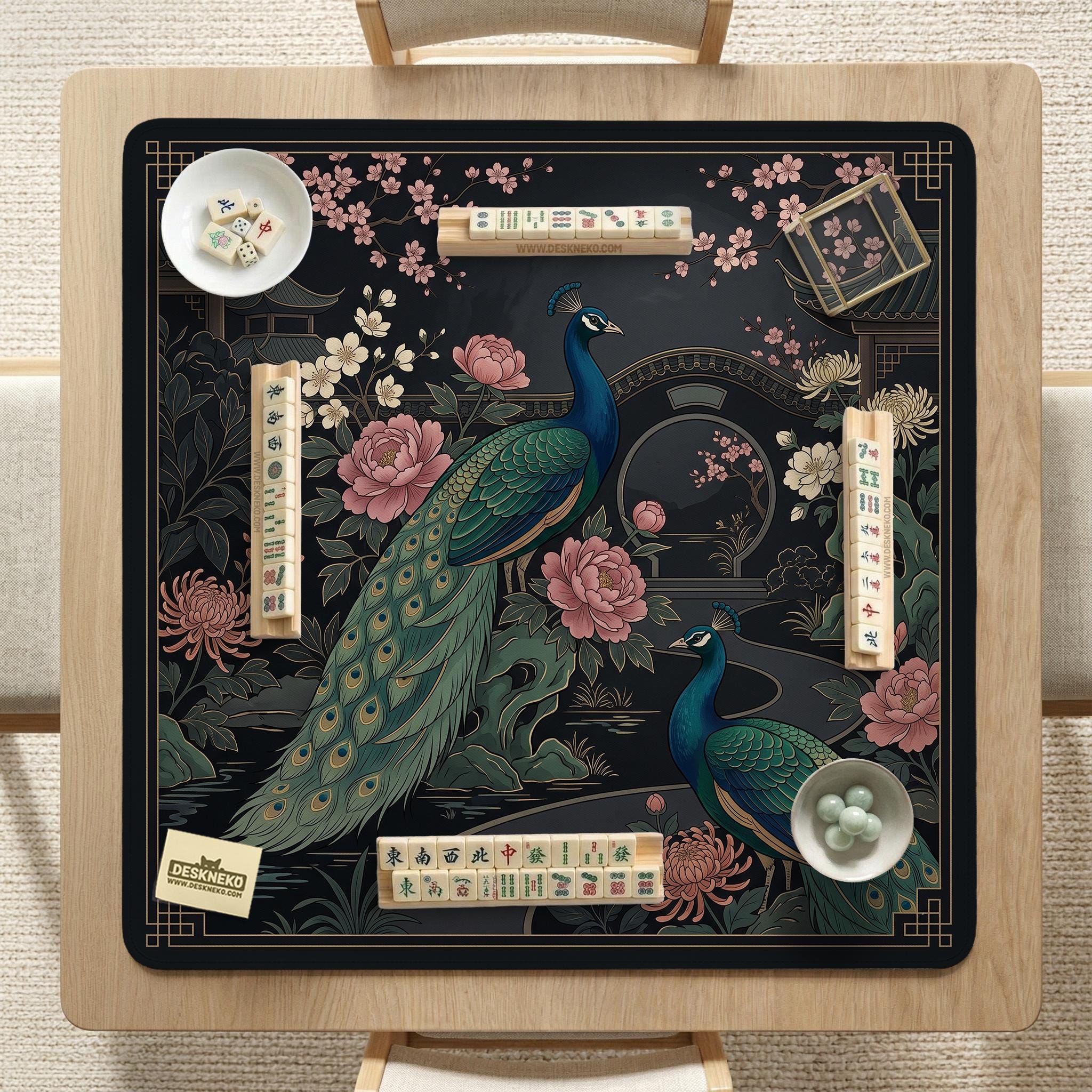 Peacock Garden Mahjong Mat image 2