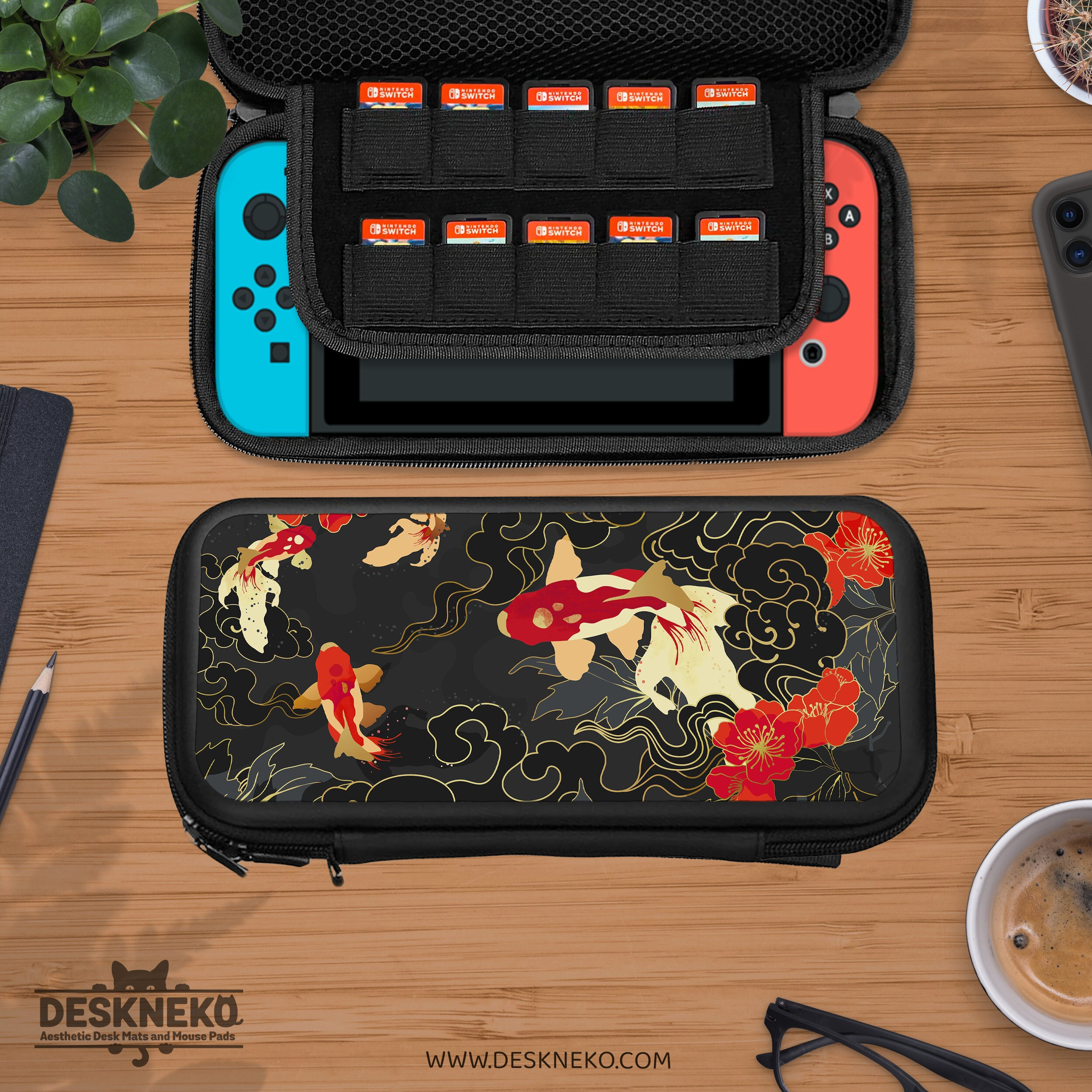 Case for Nintendo Switch, Japanese Koi Fish, Hard Shell Dock Skin
