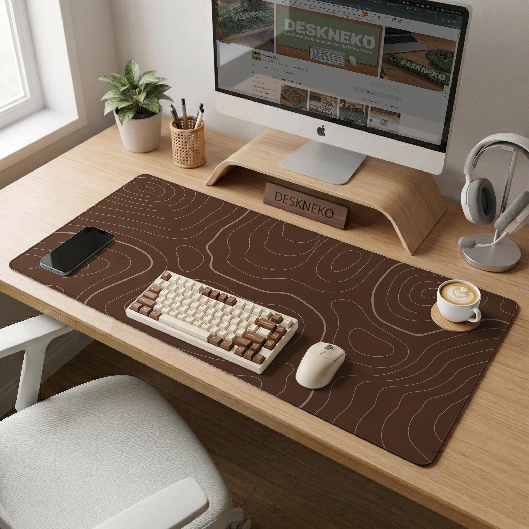 Brown Topo Desk Mat image 3