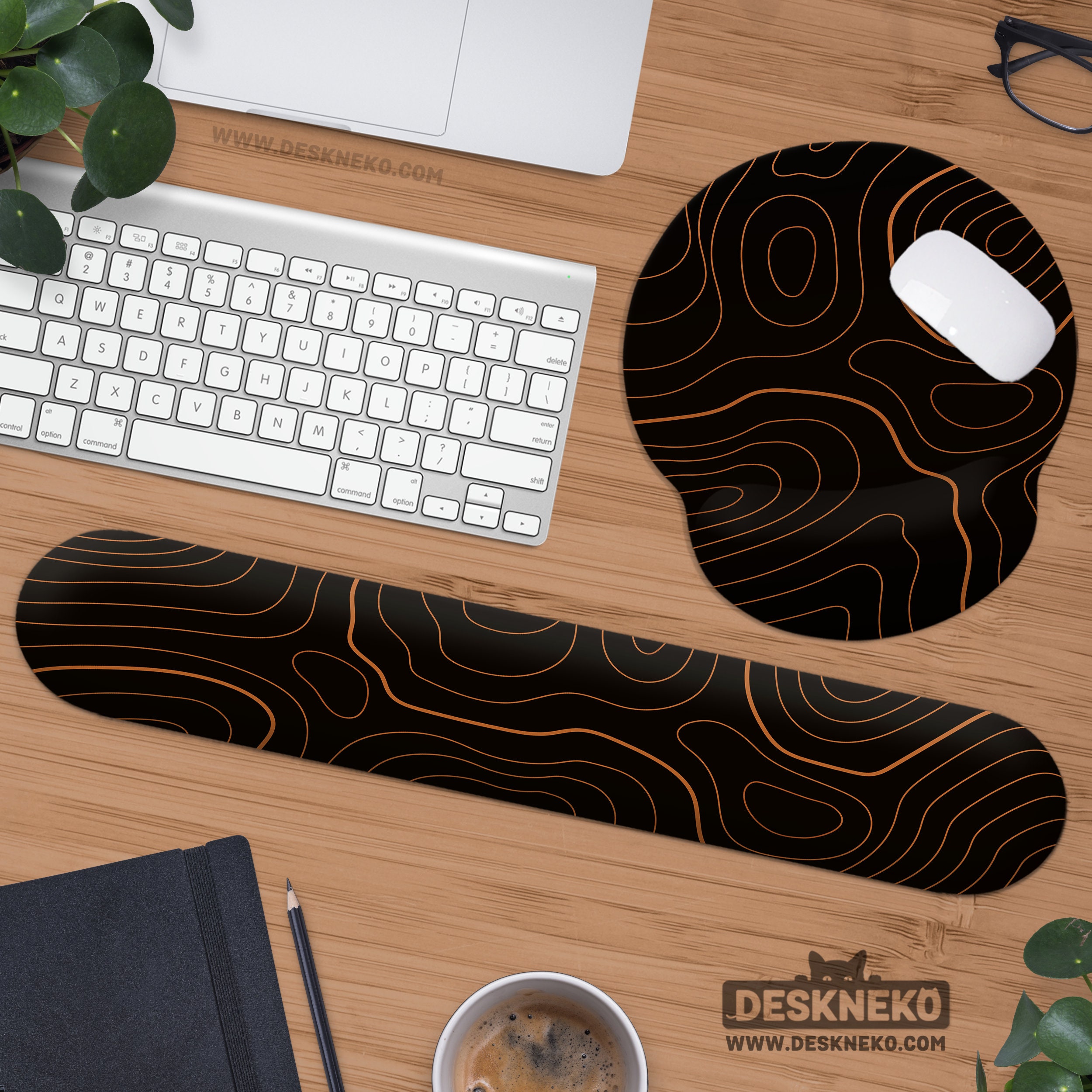 Retro Chess Board Desk Mat,Orange Checker Gaming Mouse Pad Xxl Extended Pad Mat Office Computer Keyboard Non Slip Base Stitched Eges Mousepad 31 5x11 - View #11