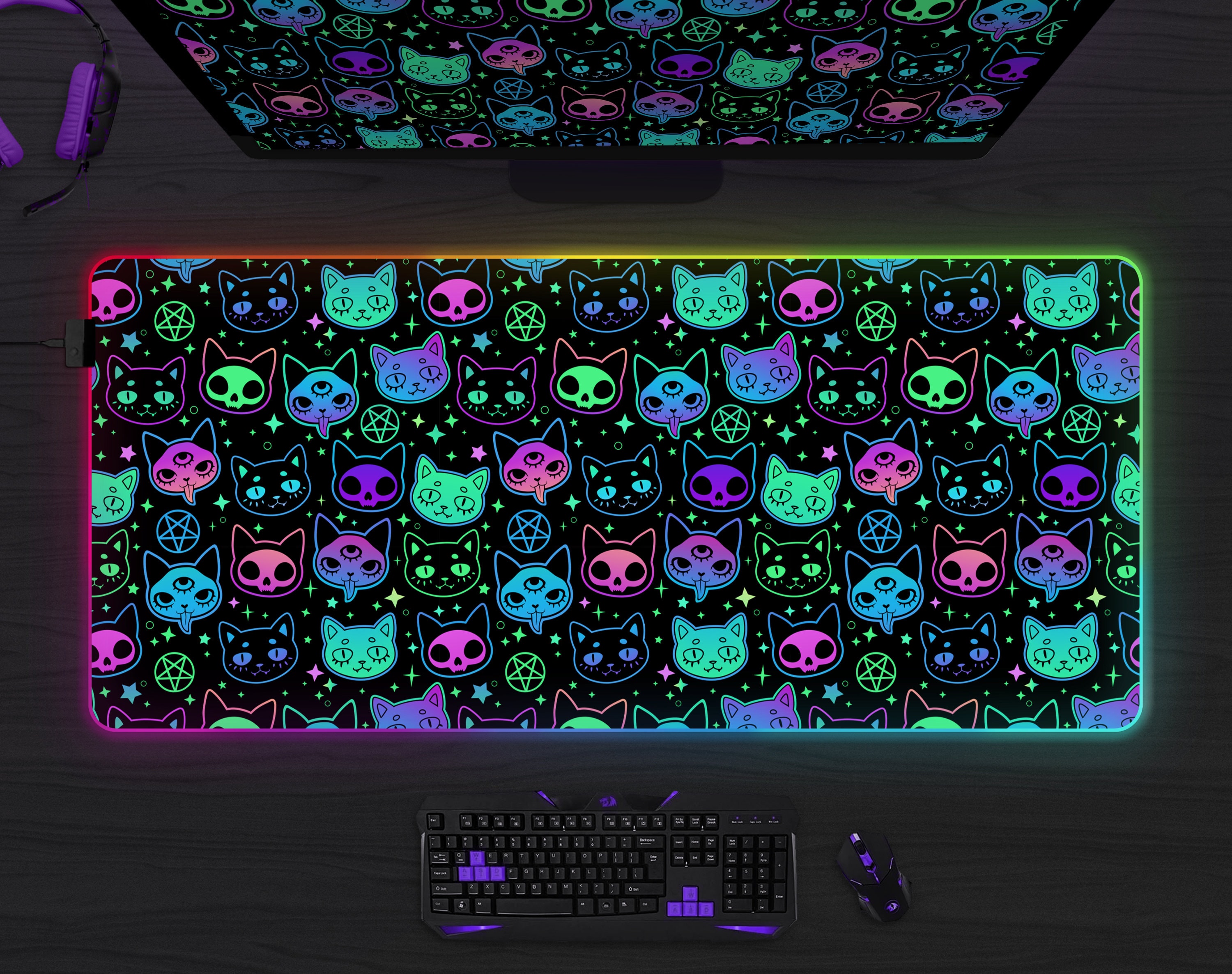 Print your image' XXL Mega Custom RGB Gaming Mouse Pad