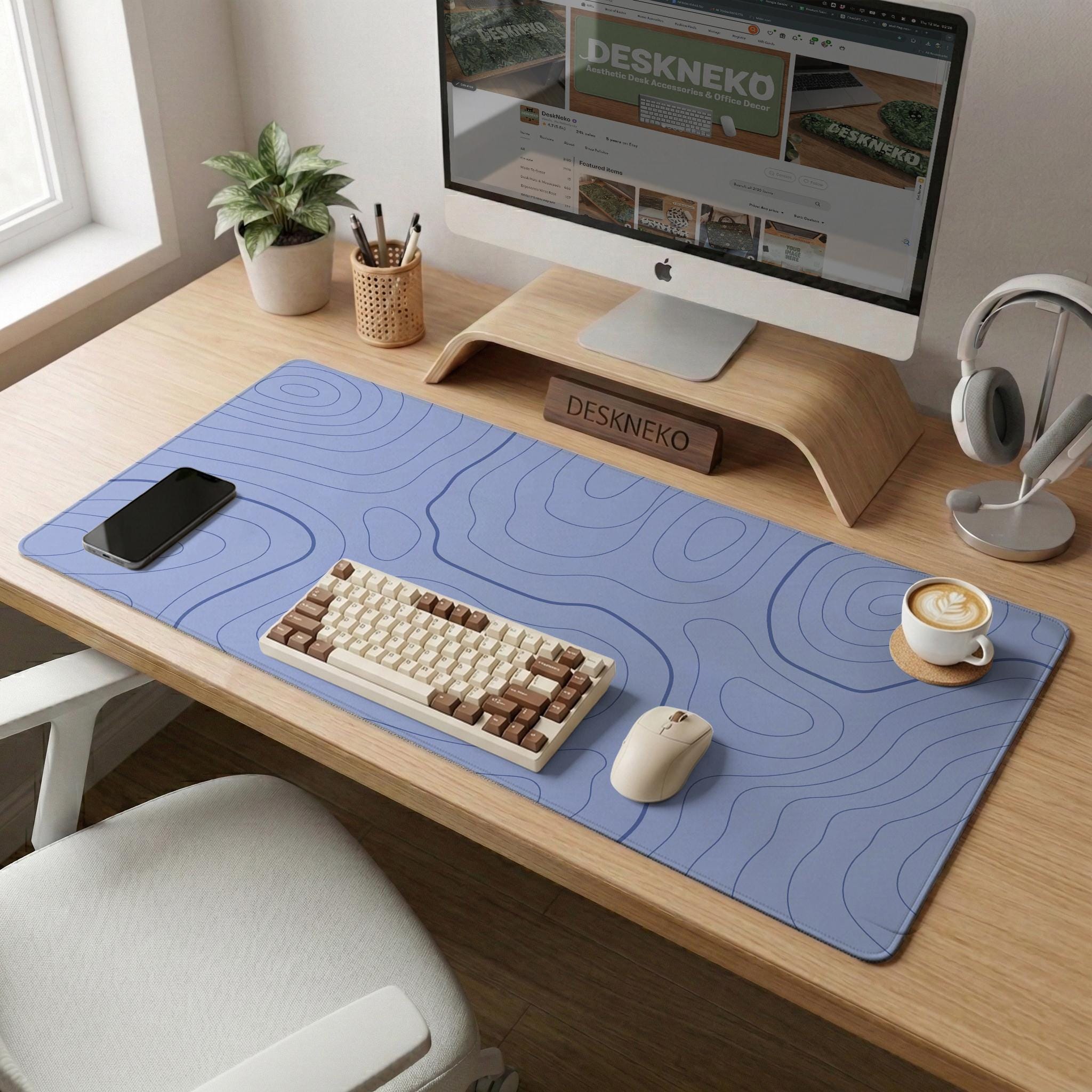 Blue Topographic Mousepad image 3