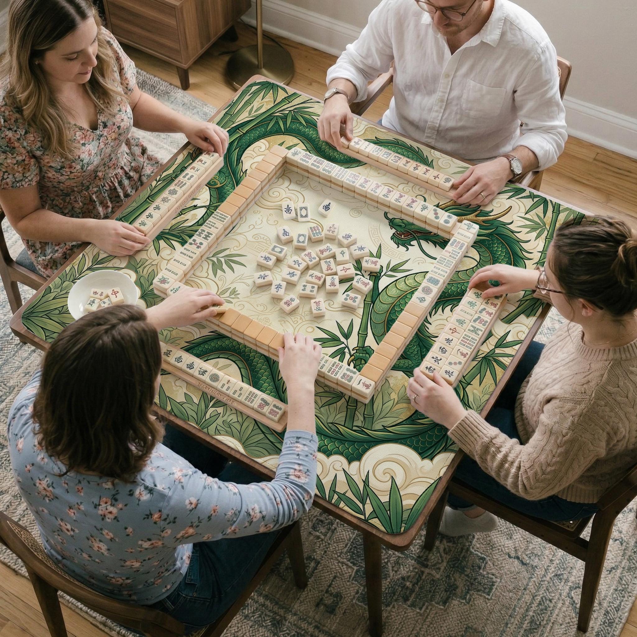 Green Dragon Mahjong Mat image 4