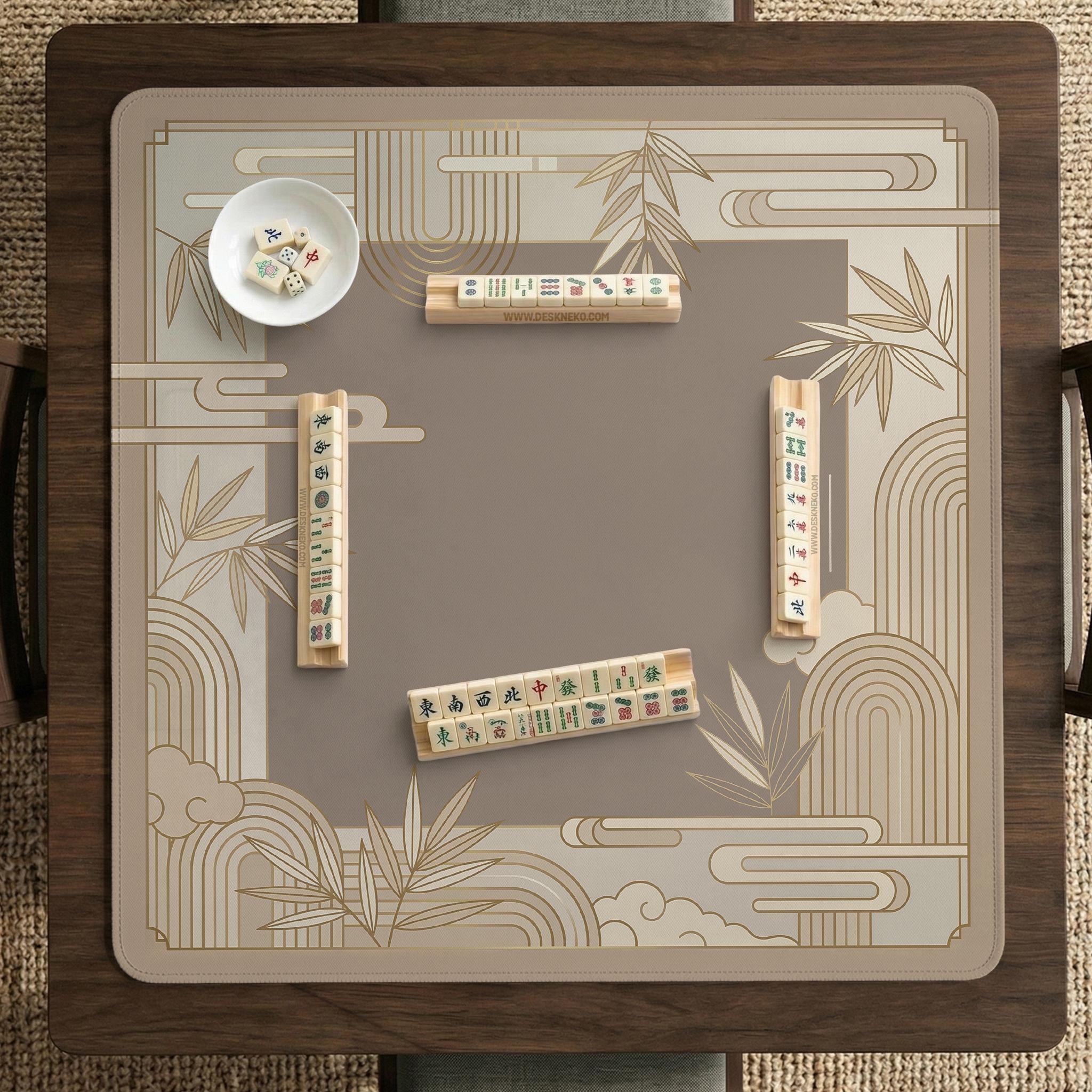 Neutral Bamboo Mahjong Mat image 2