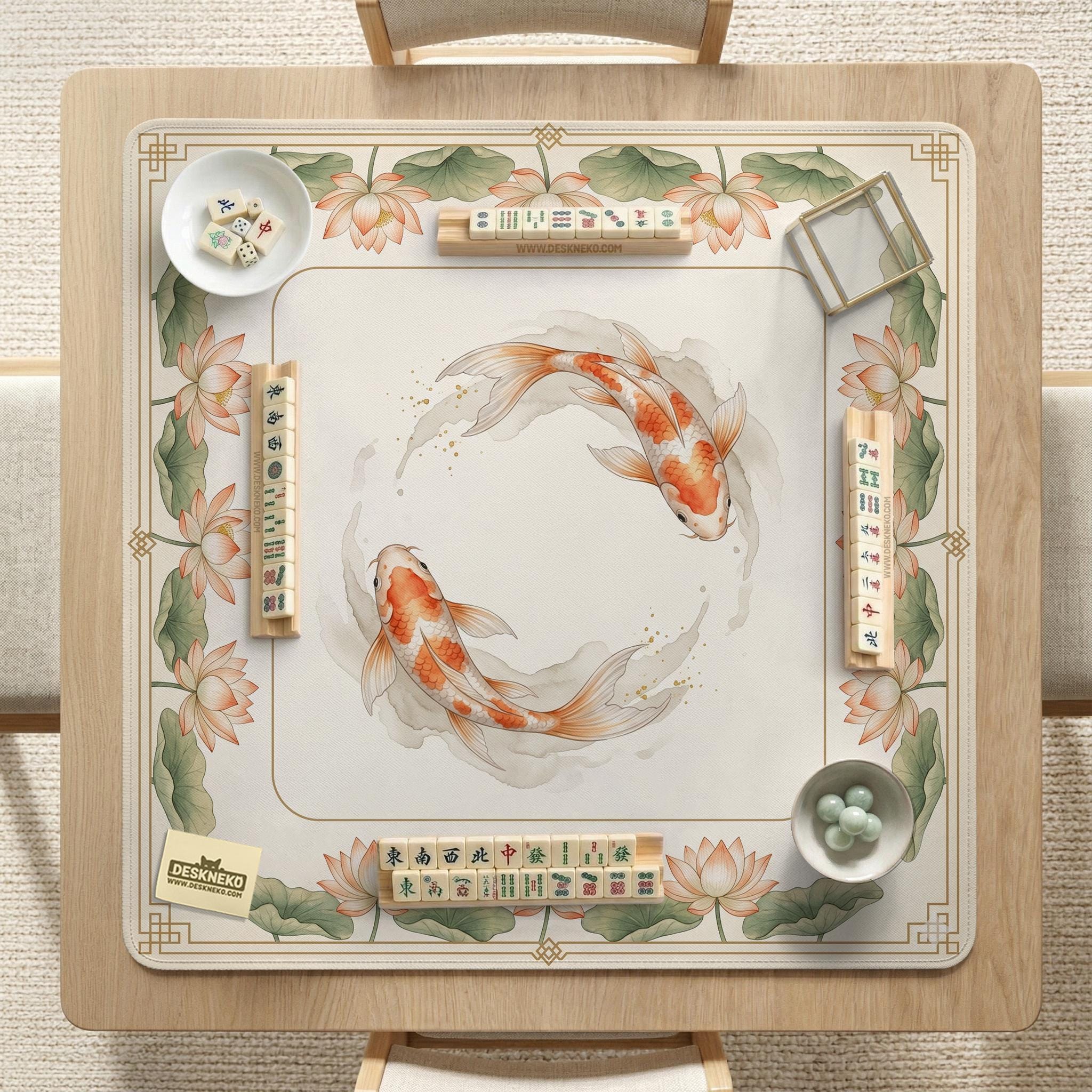 Ivory Lotus Mahjong Mat image 2