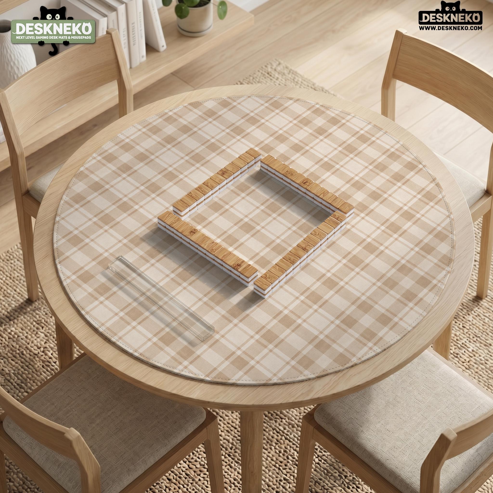 Beige Plaid Mahjong Mat image 4