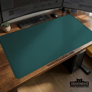 Teal Ergonomic Wrist Rest Mousepad, Solid Color Comfort Support Pad,Transformative Minimal Office Gaming Desk Setup,Calm RSI Relief Style image 7