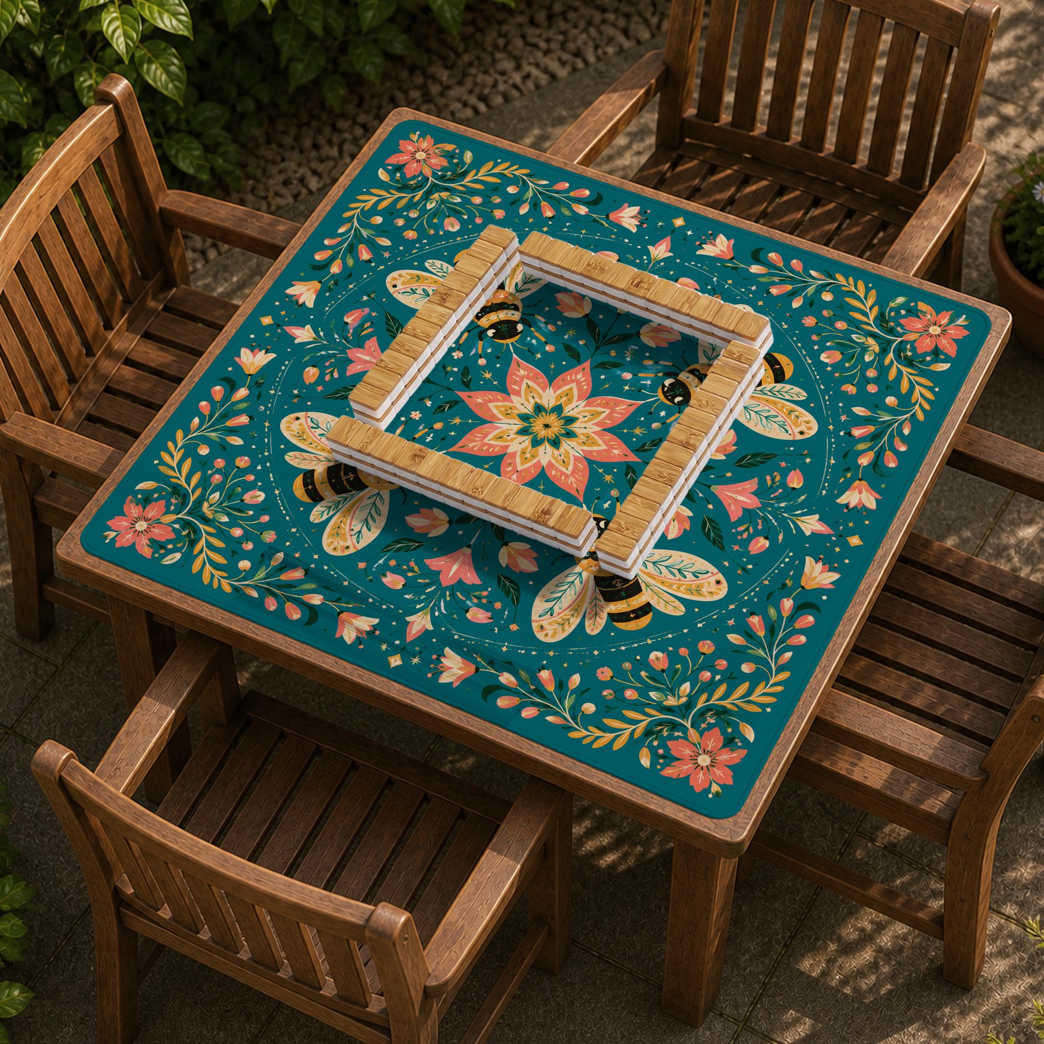 Green Botanical Mahjong Mat image 4