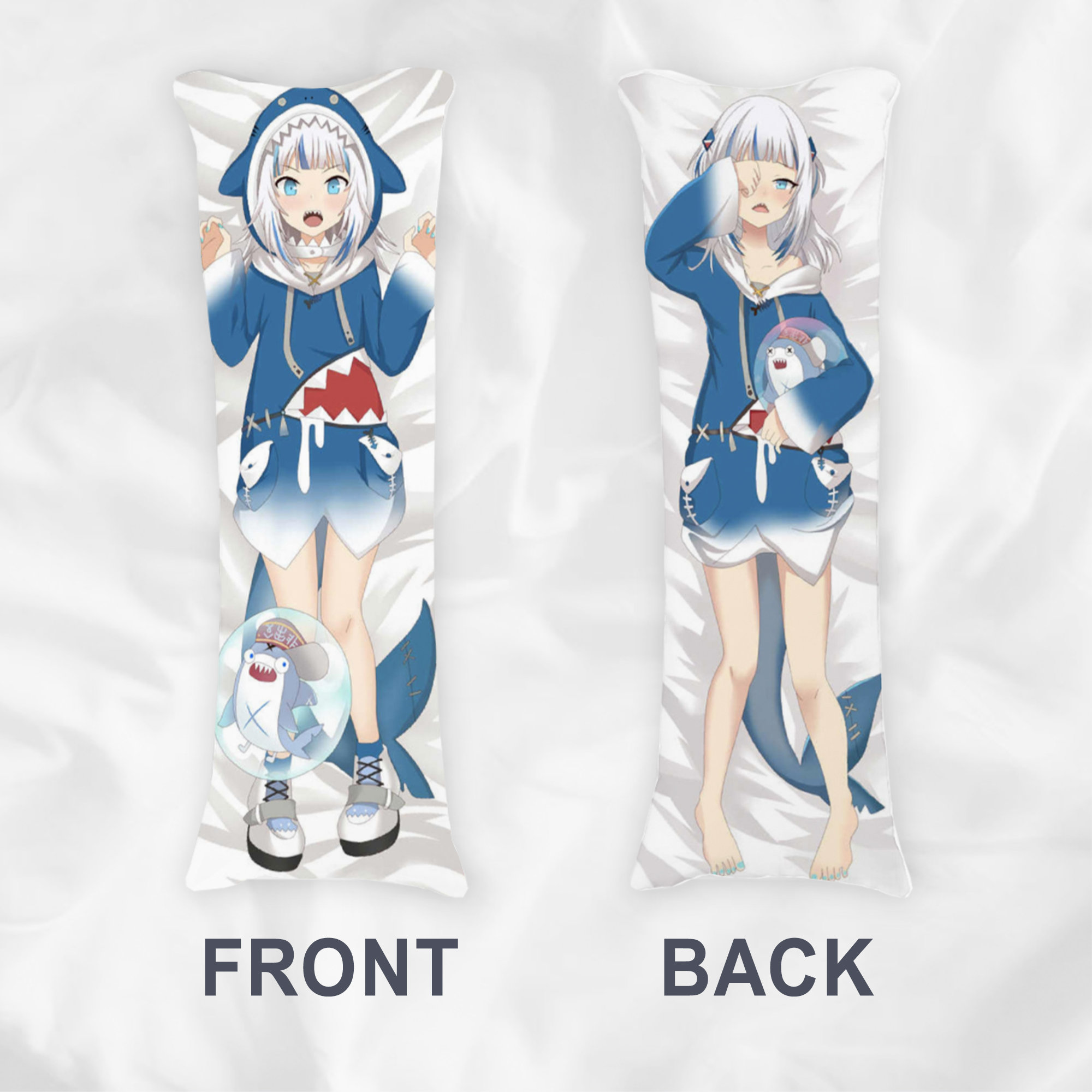 Gawr Gura Dakimakura pillowcase Hololive Holomyth Shark Girl Etsy