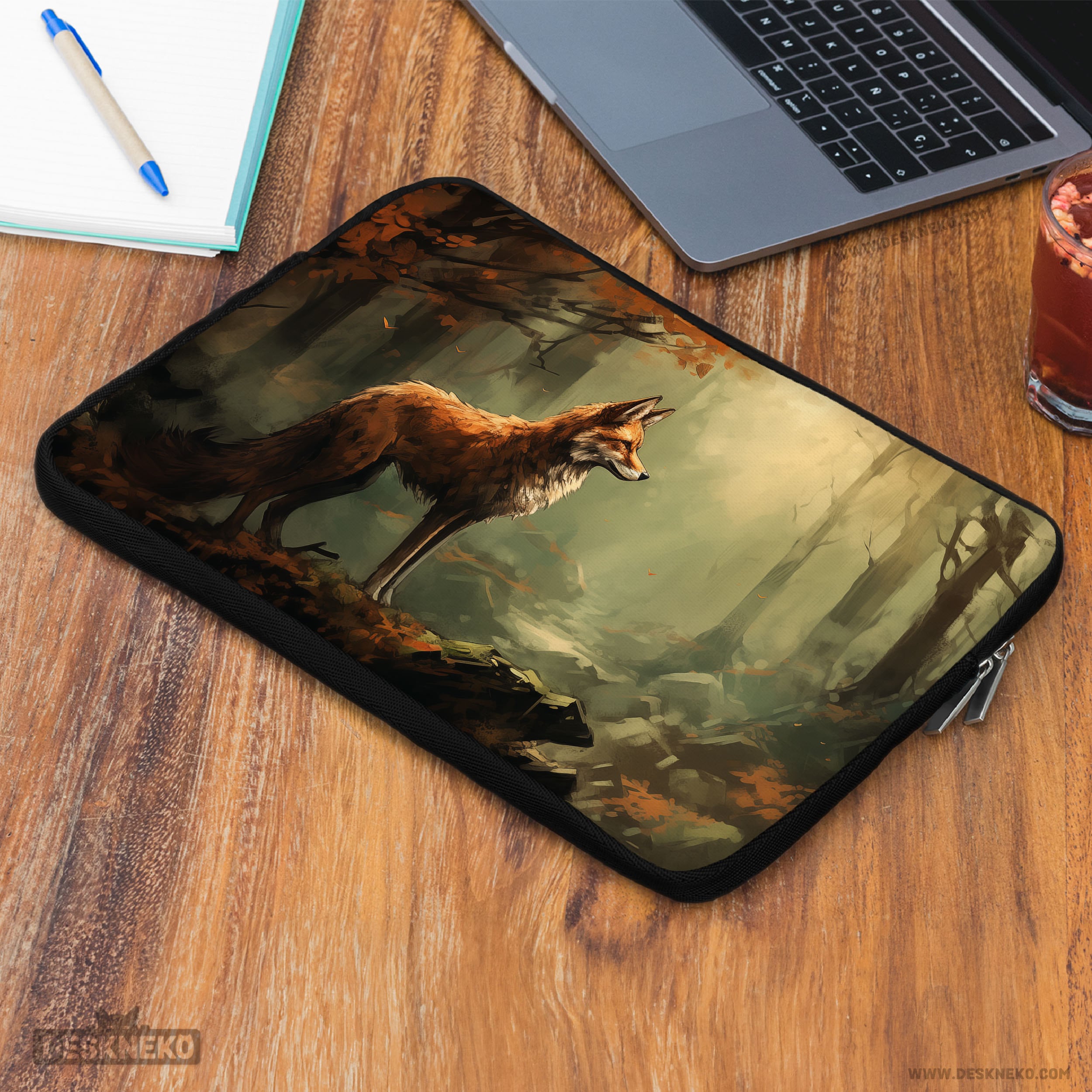 Forest Fox Laptop Sleeve, Computer Bag for Men/women, Cute Animal ...
