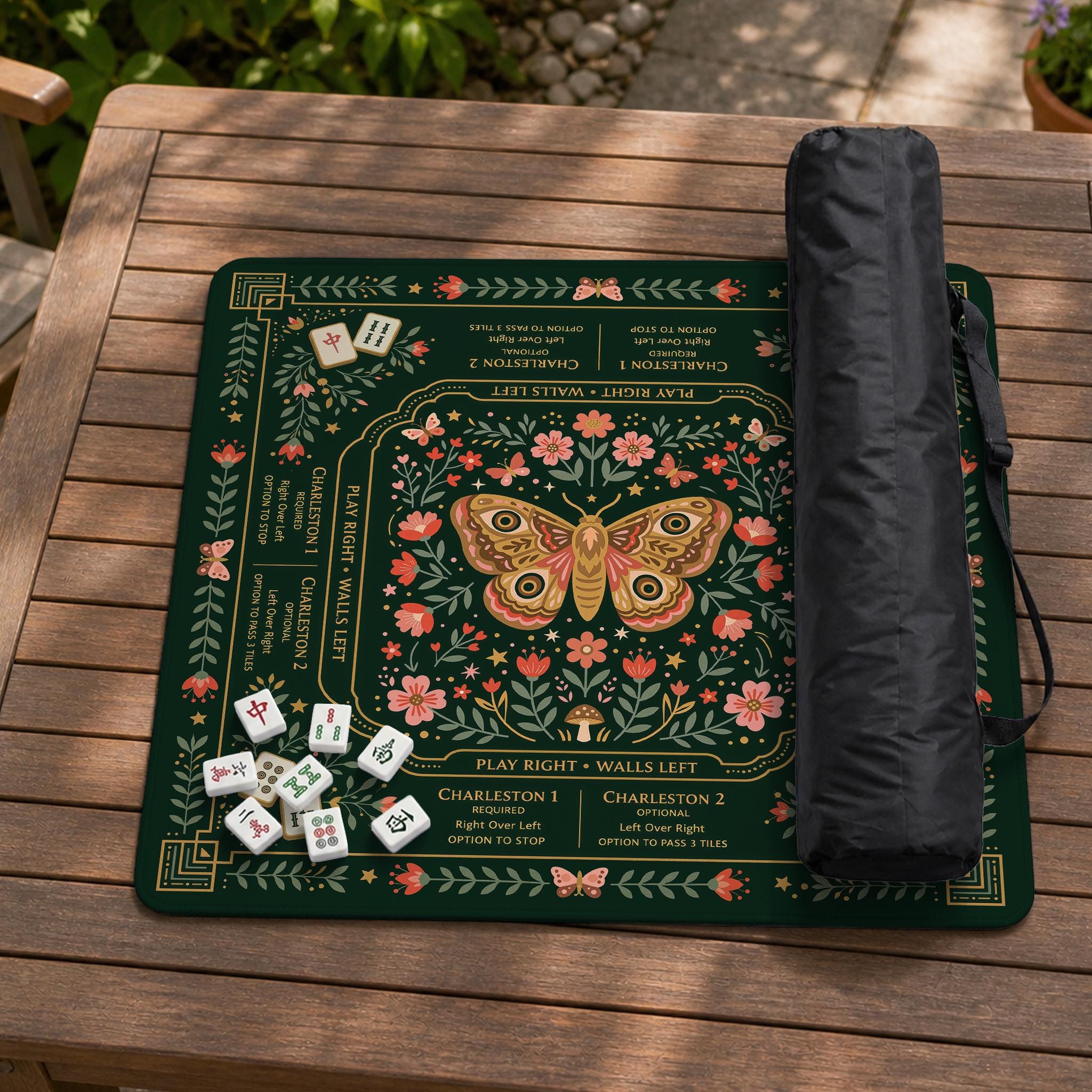 Vintage Floral Mahjong Mat image 3