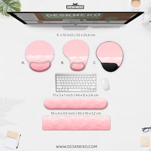 Pink Desk Pad Kawaii, Cloud Desk Mat Xl, Cute Pastel Space, XXL Gaming ...