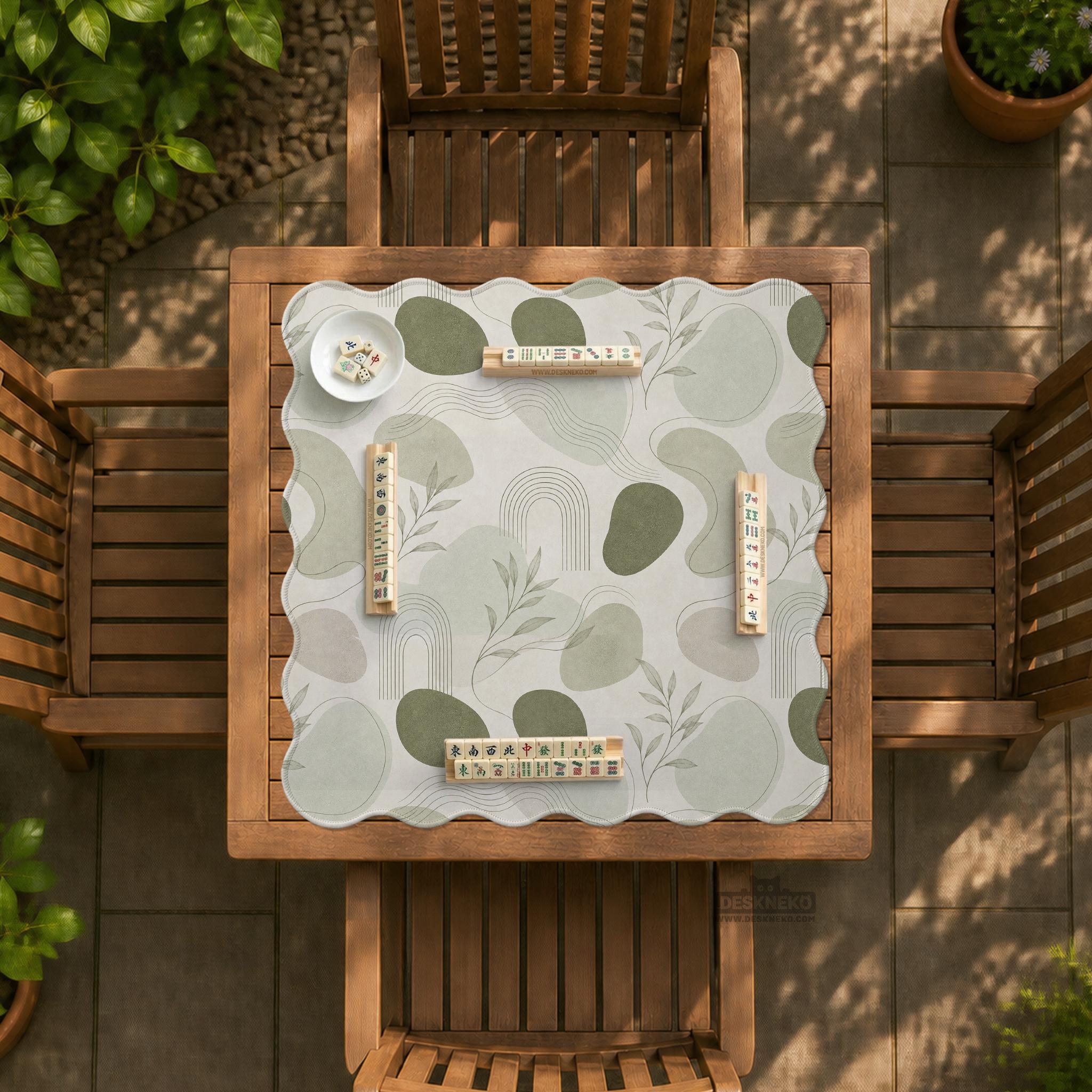 Sage Botanical Mahjong Mat image 2