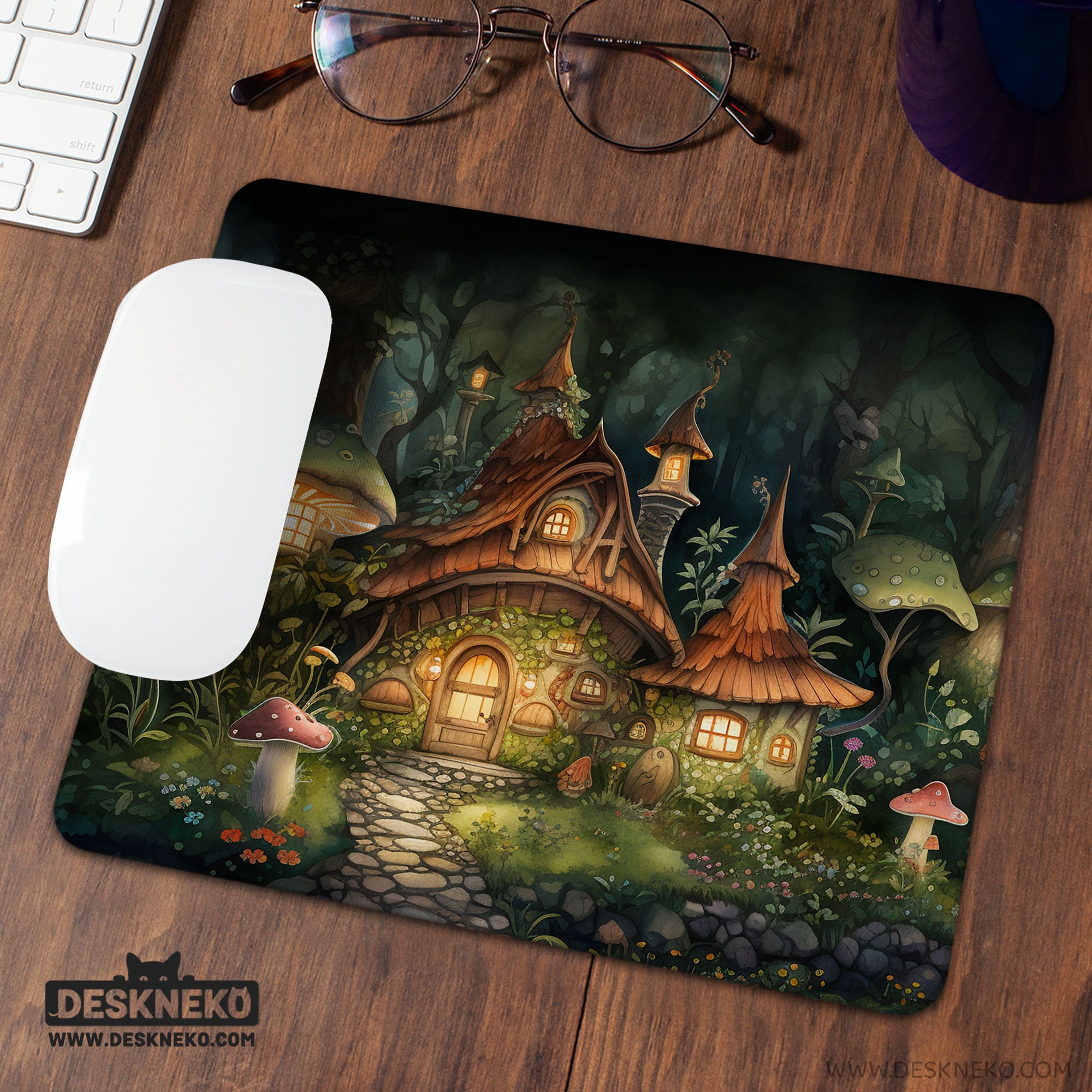 Cottagecore Desk Mat, Mushroom Mouse Pad, Large Led Rgb, Whimsical ...