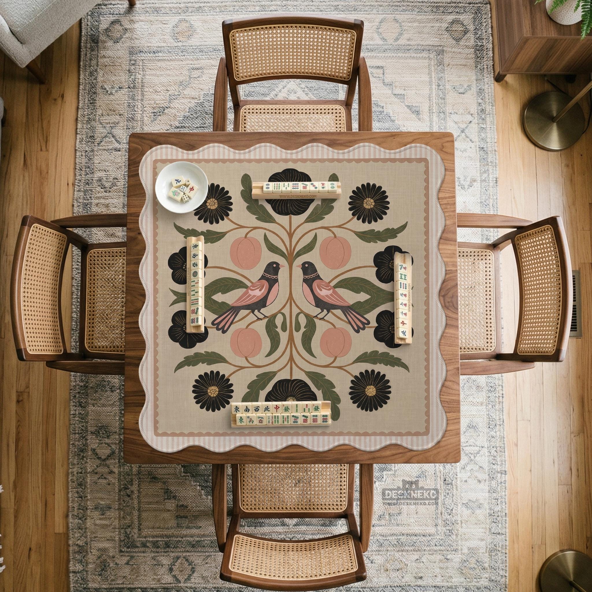 Beige Botanical Mahjong Mat image 4