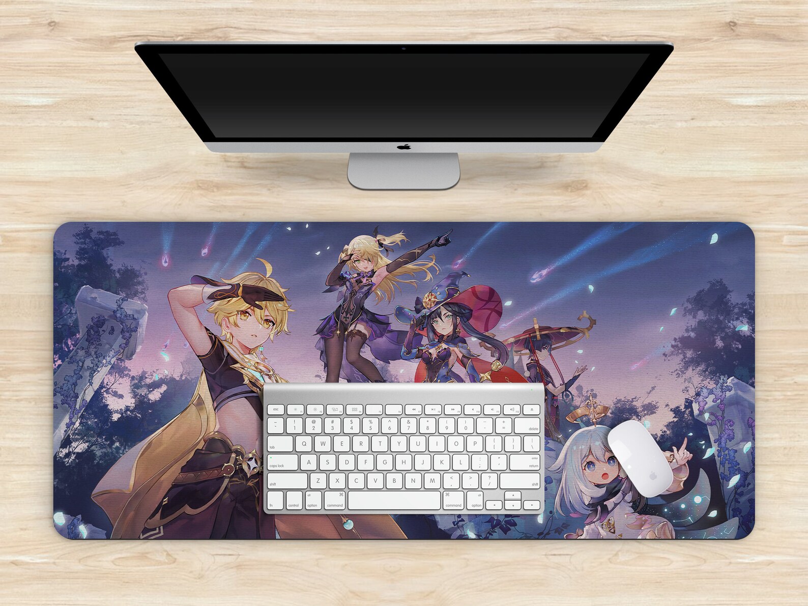 Genshin Impact Mousepad Extra Large Desktop Desk Gaming Etsy