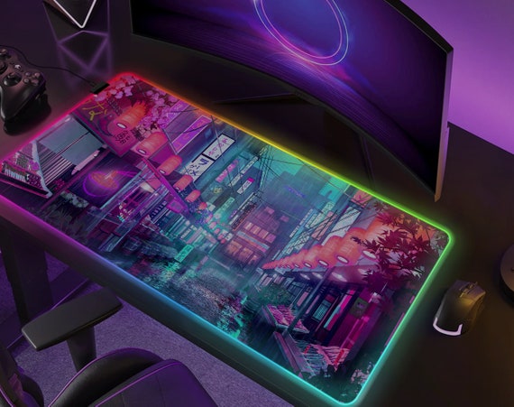 Tappetino Mouse RGB XXL 80x30 Cm – Illuminazione A LED, Base Antiscivolo E Superficie Impermeabile Per Gaming E Ufficio