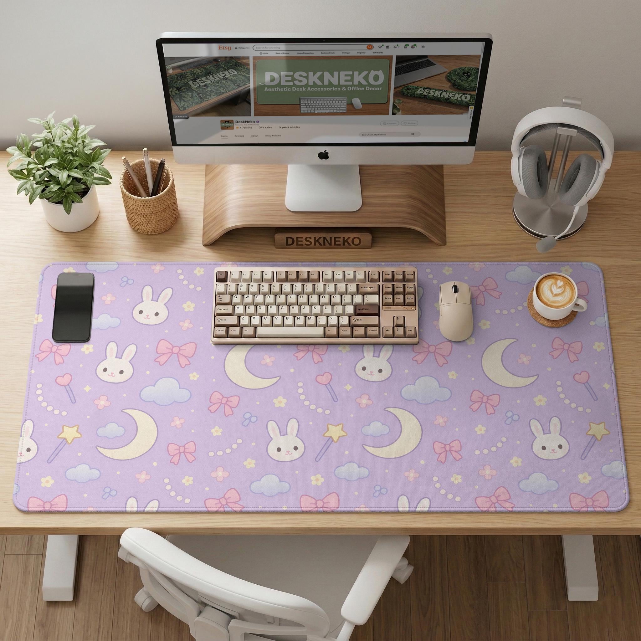 Lavender Bunny Desk Mat image 4