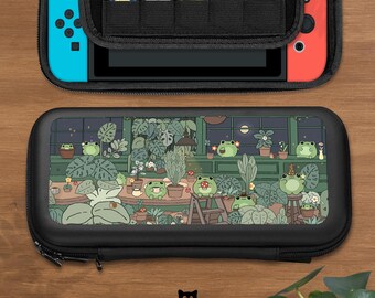 Cute Case for Nintendo Switch 2 & 1, Green Cottagecore Kawaii
