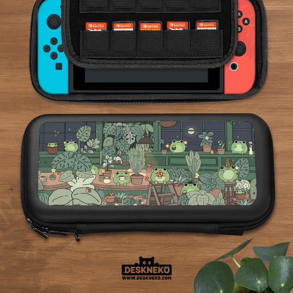 Cute Case for Nintendo Switch 2 & 1, Green Cottagecore Kawaii