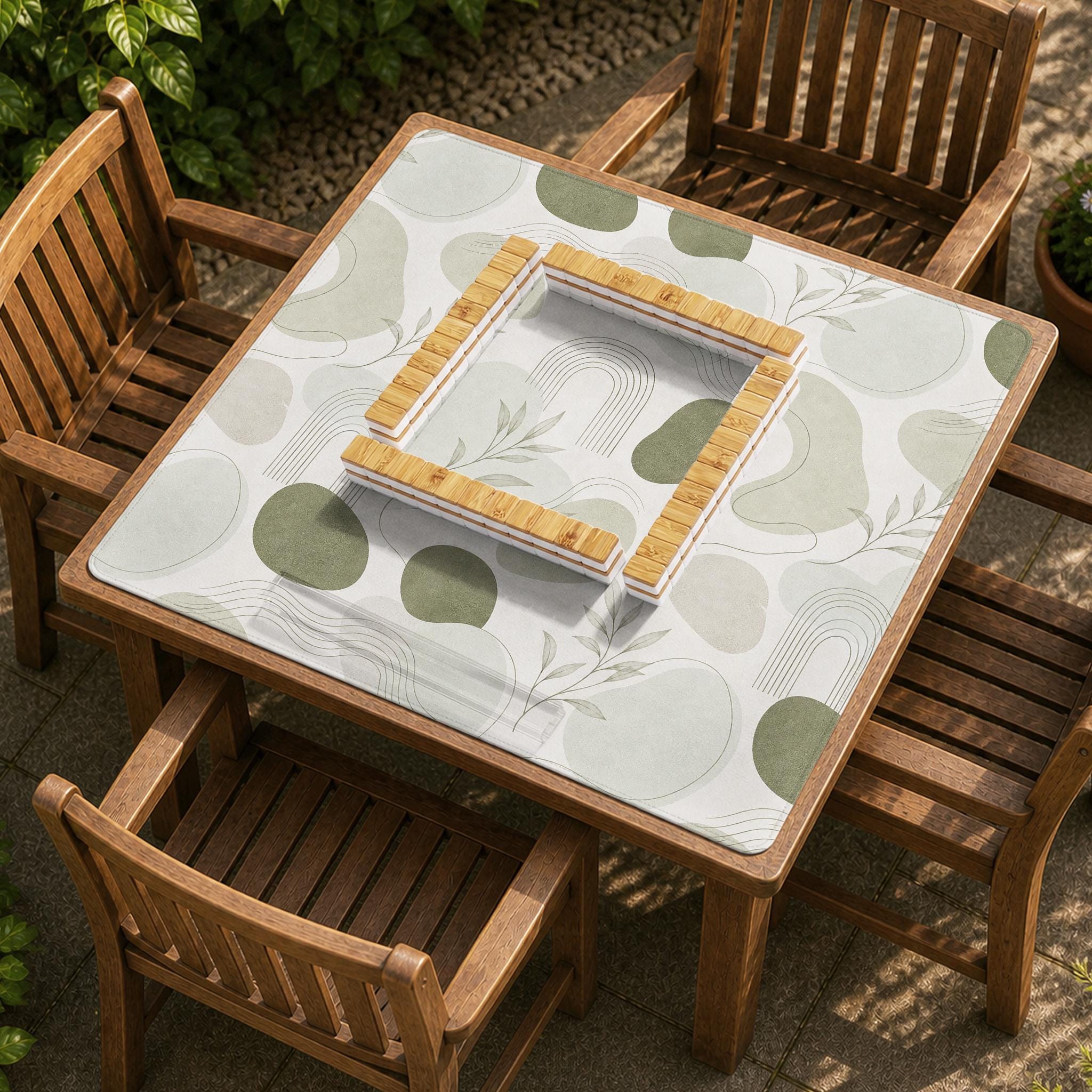 Sage Botanical Mahjong Mat image 2