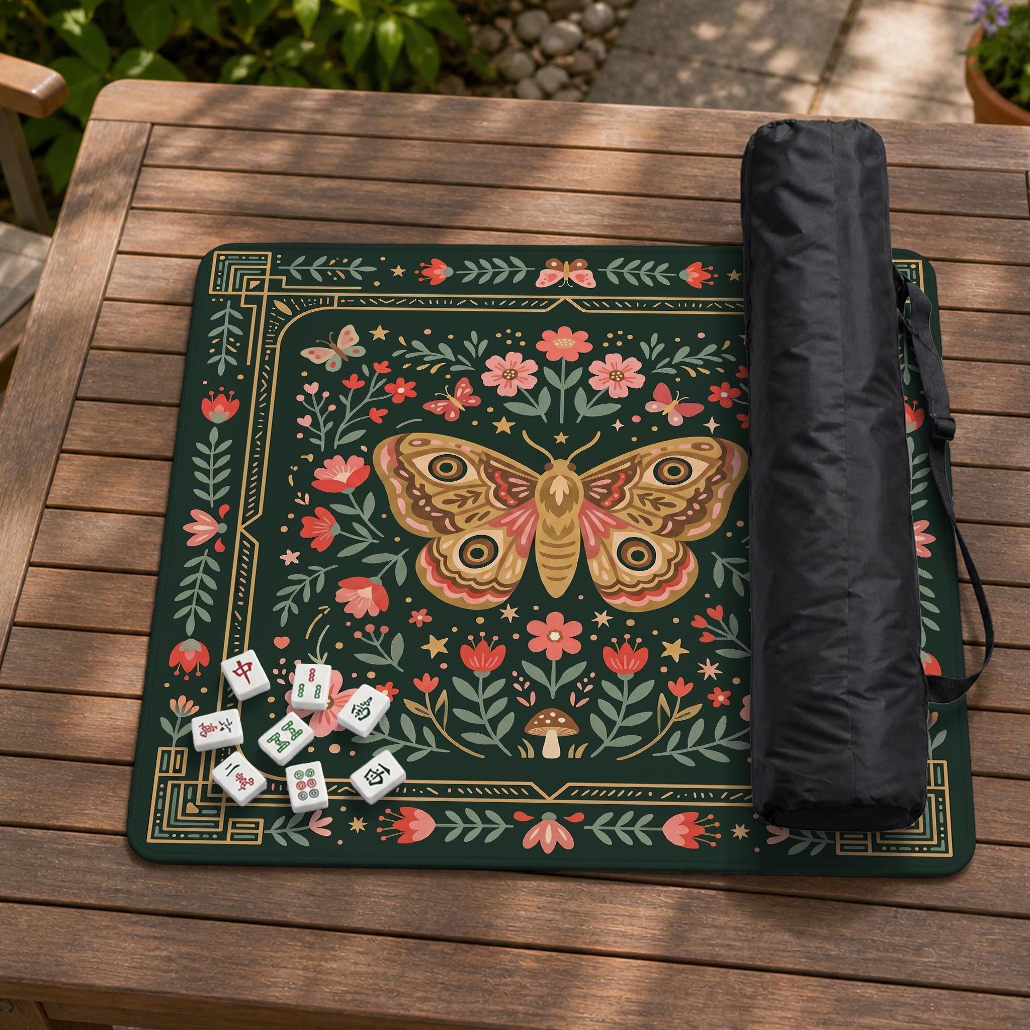 Botanical Moth Mahjong Mat image 3
