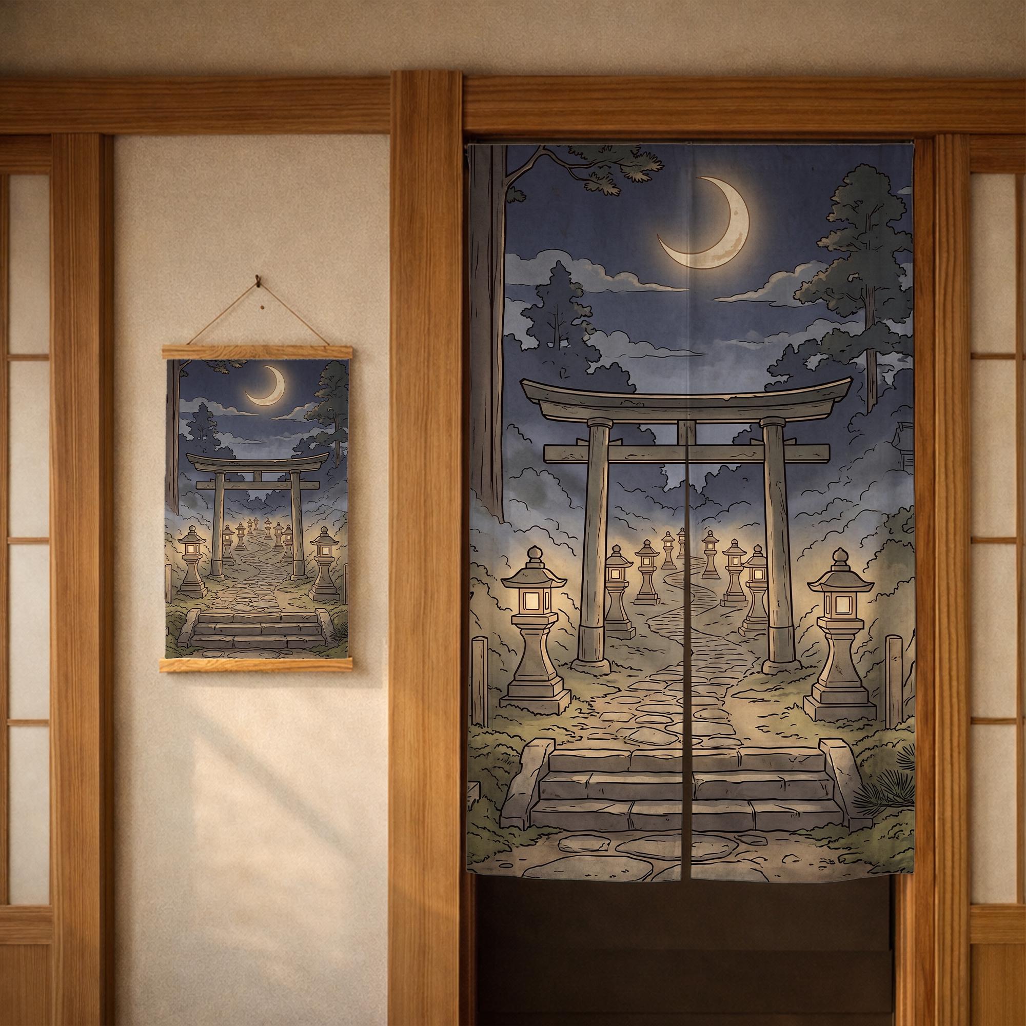 Moon Torii Noren Curtain image 2