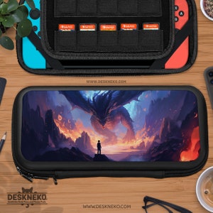 Nintendo Switch用ドラゴンケース、MTGアニメライトOLEDトラベルキャリーバッグシェルドックスキンカバーゲームカードカートリッジスロットホルダー、アクセサリー