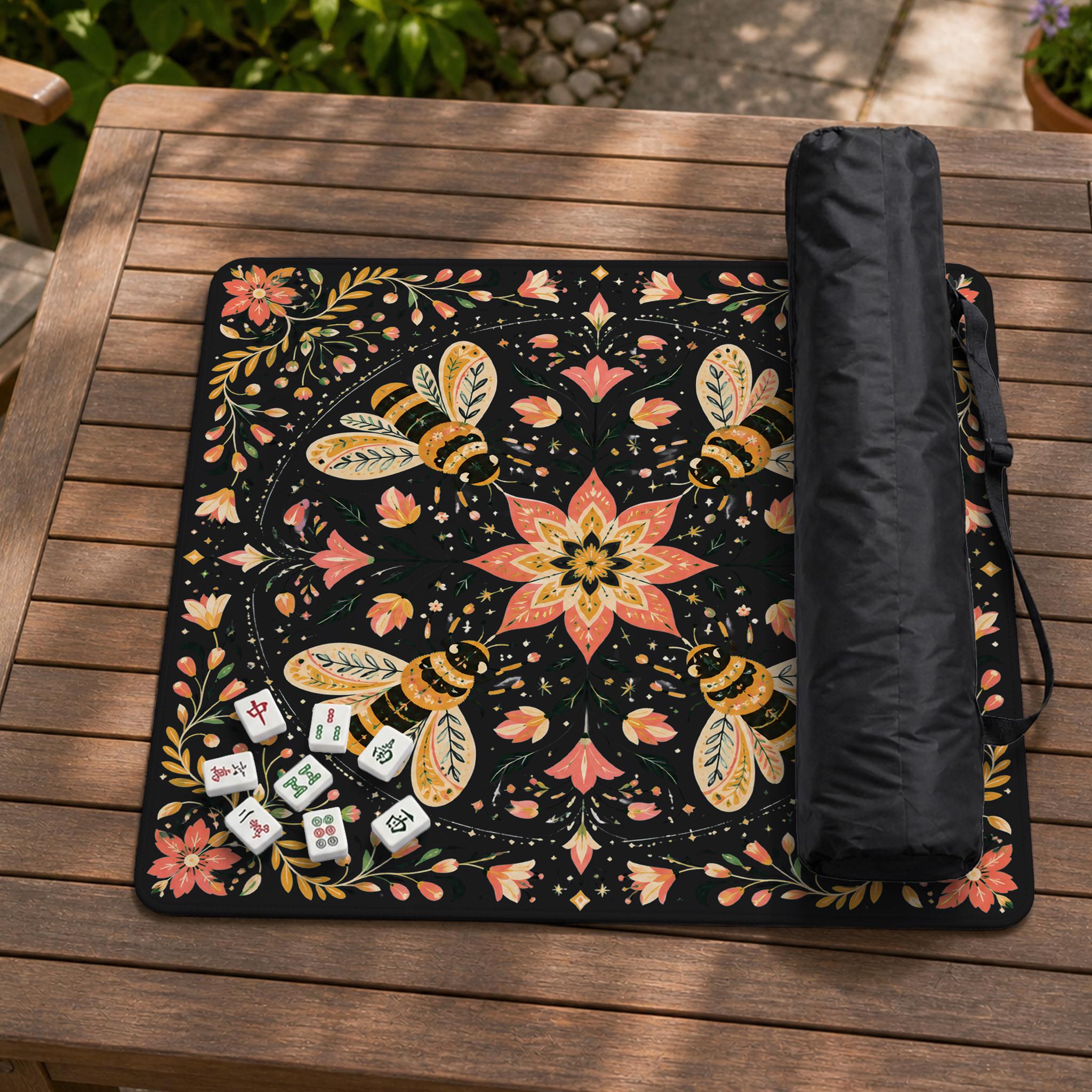 Black Bee Mahjong Mat image 2