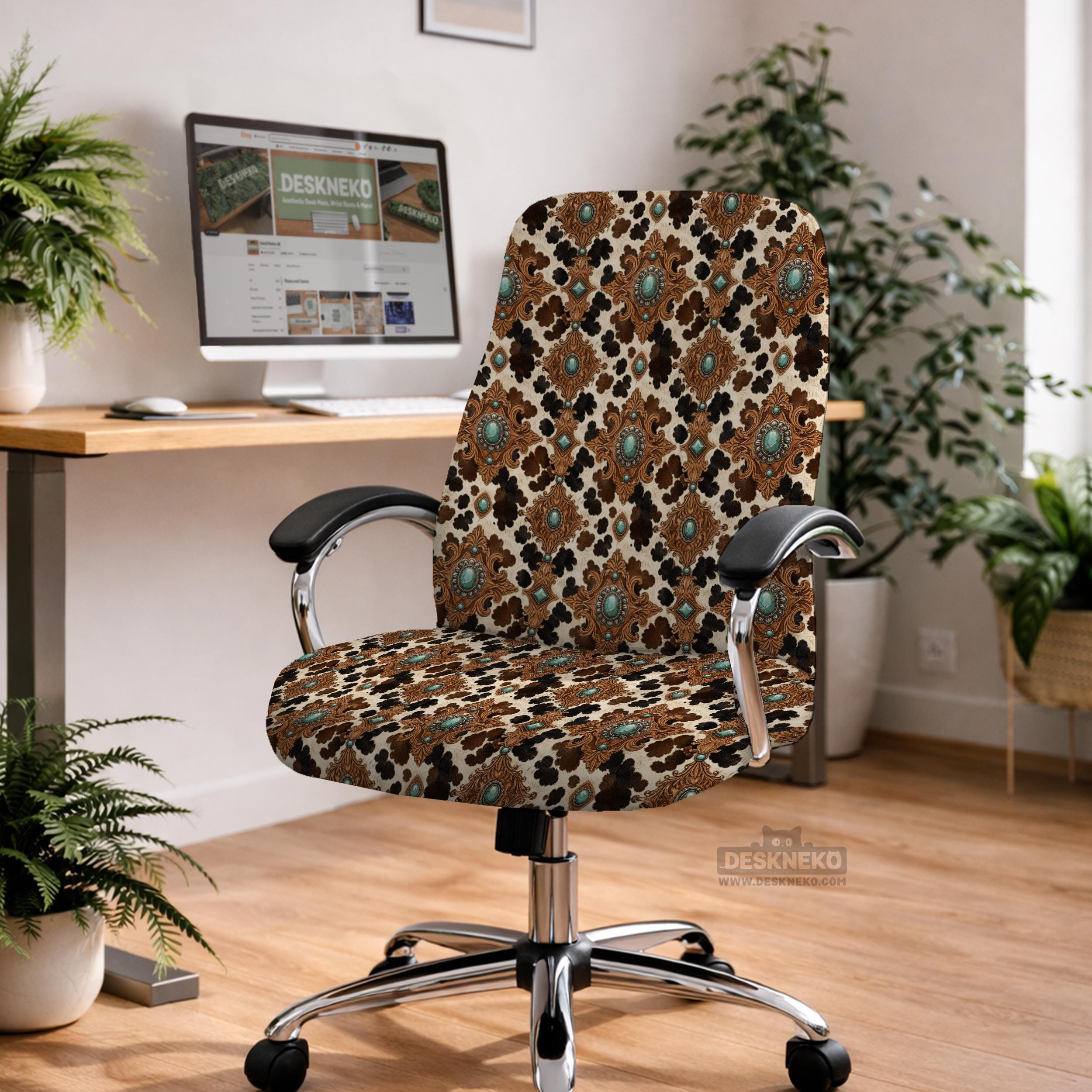 Western Cow Print Chair Cover image 4