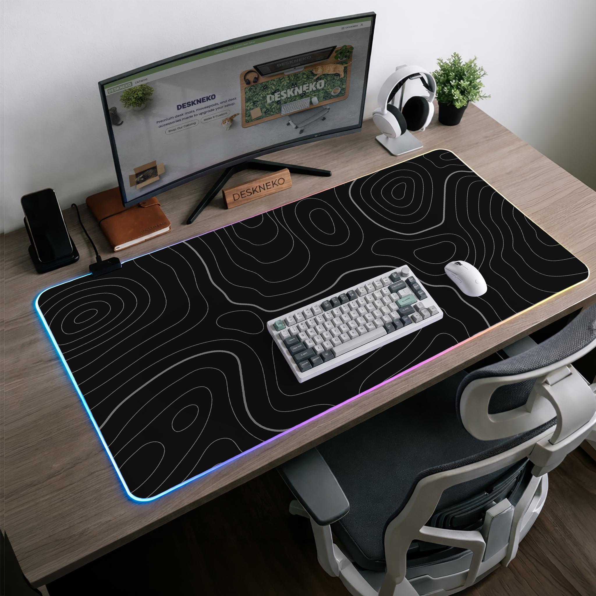 Black Topo Desk Mat image 4