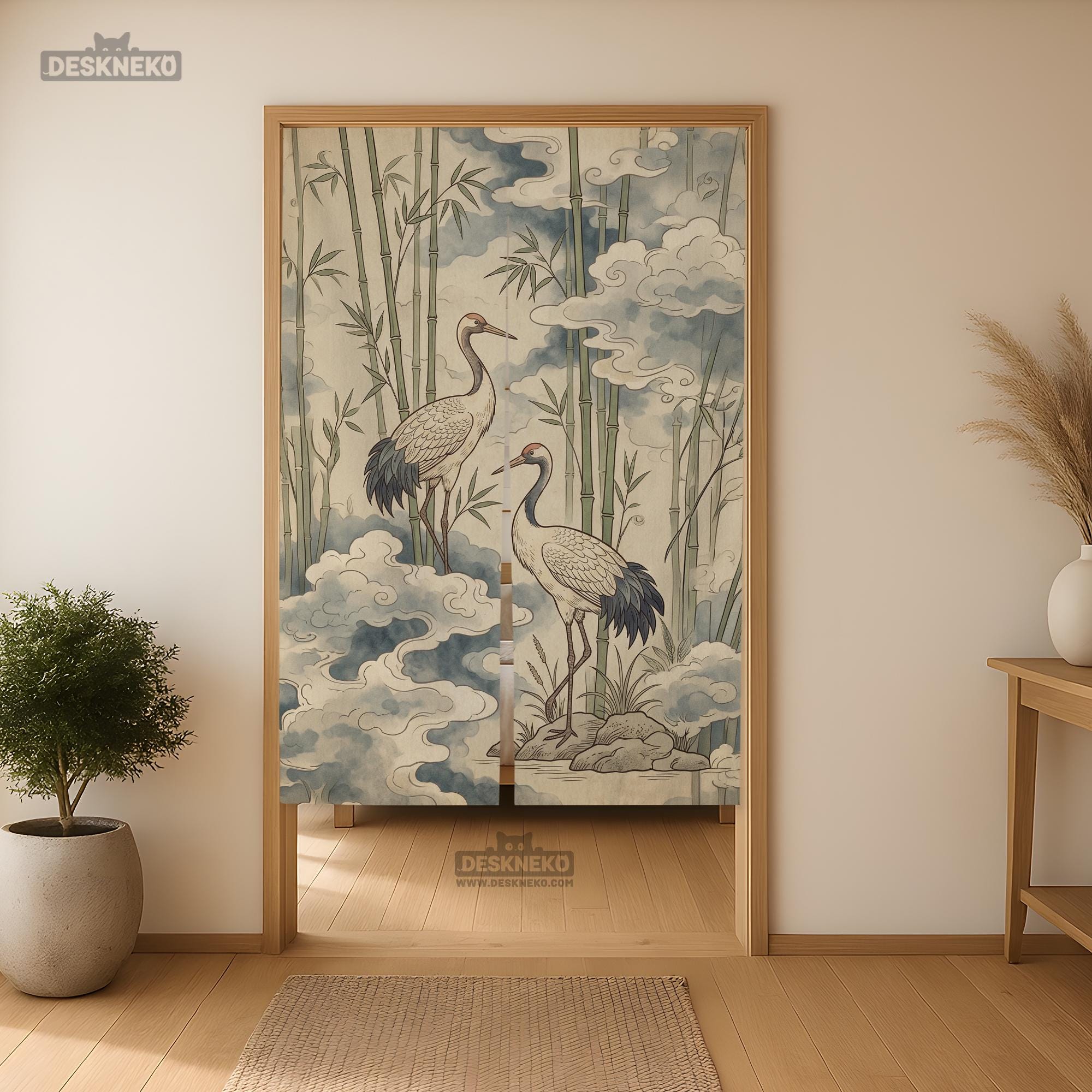 Crane Bamboo Noren image 3