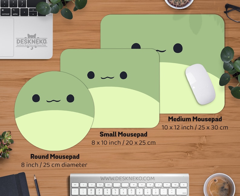 Kawaii Frog Mousepad Cute Green Mouse Pad With Wrist Rest Etsy