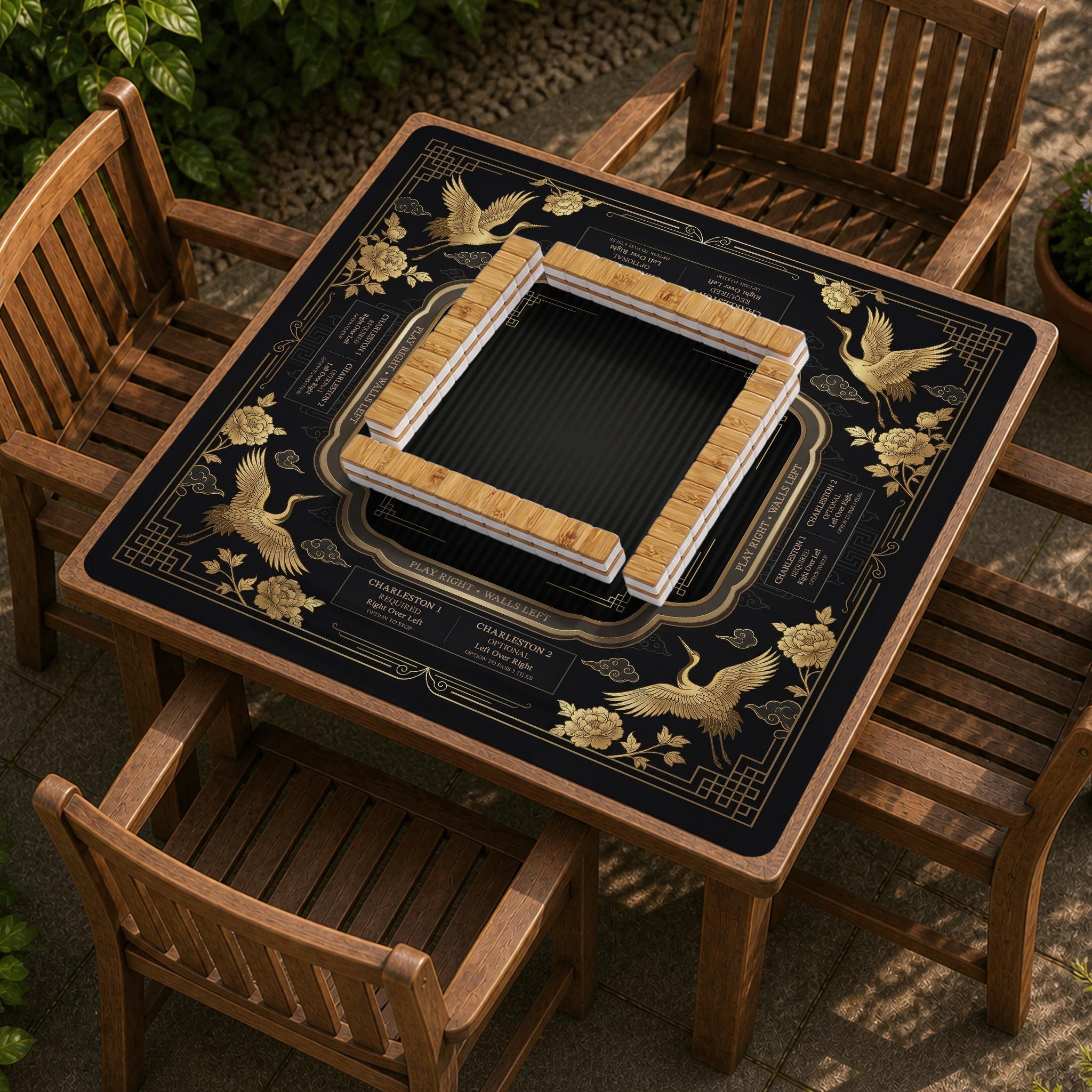 Black Gold Mahjong Mat image 4