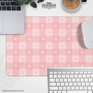 Pink Green Cute Desk Mat Kawaii Cartoon Frog Mousepad Cute Anime Mouse Pad Desk