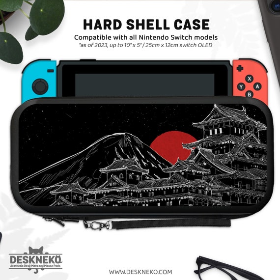Japanese Case for Nintendo Switch, Red and Black Art, Lite Oled
